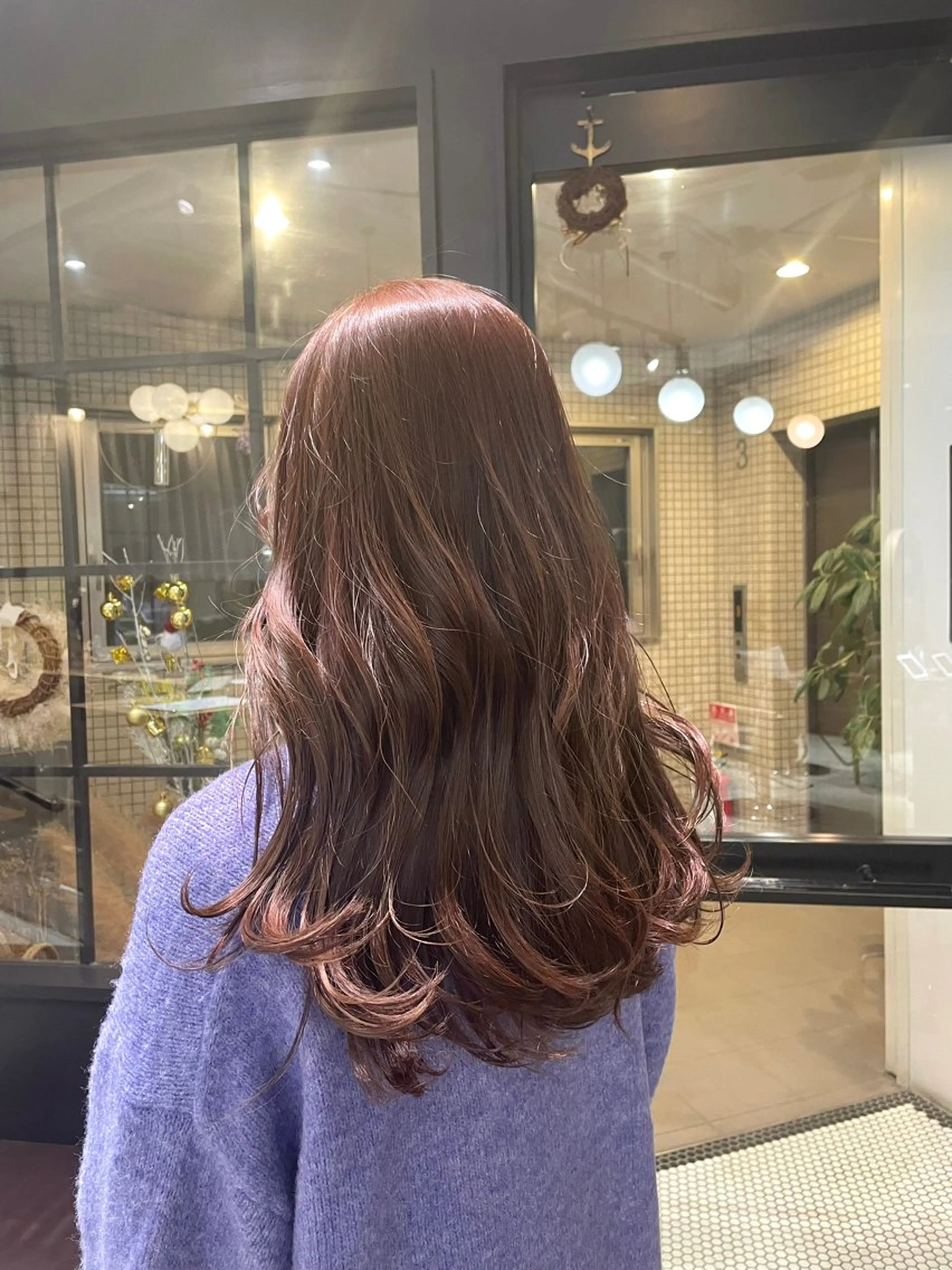 セミロング カラー ヘアカラー 透明感カラー🪡🤍 nanao🤍🪡のヘアスタイル