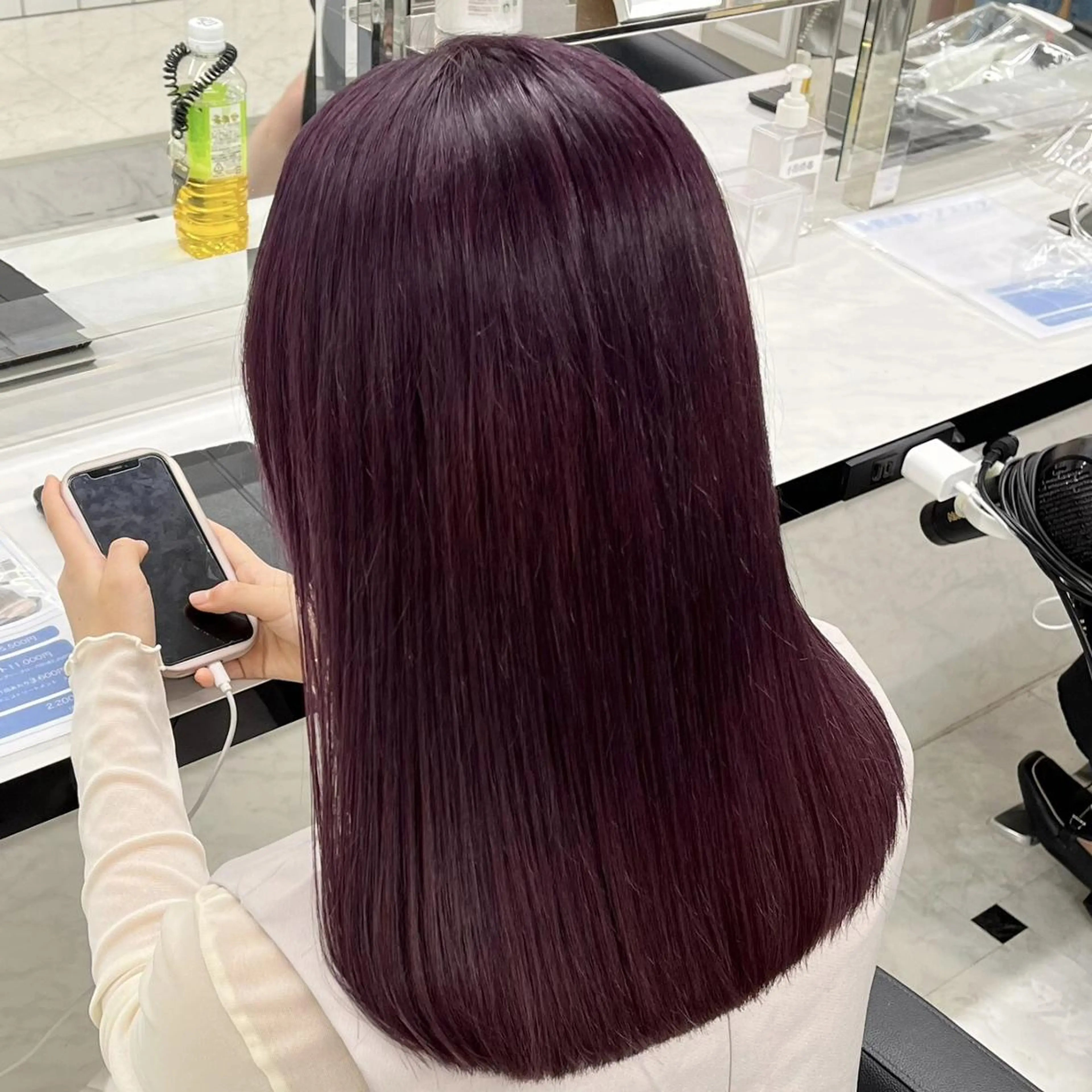 ロング カラー 🎀🫧透明感 ピンクラベンダー💟のヘアスタイル