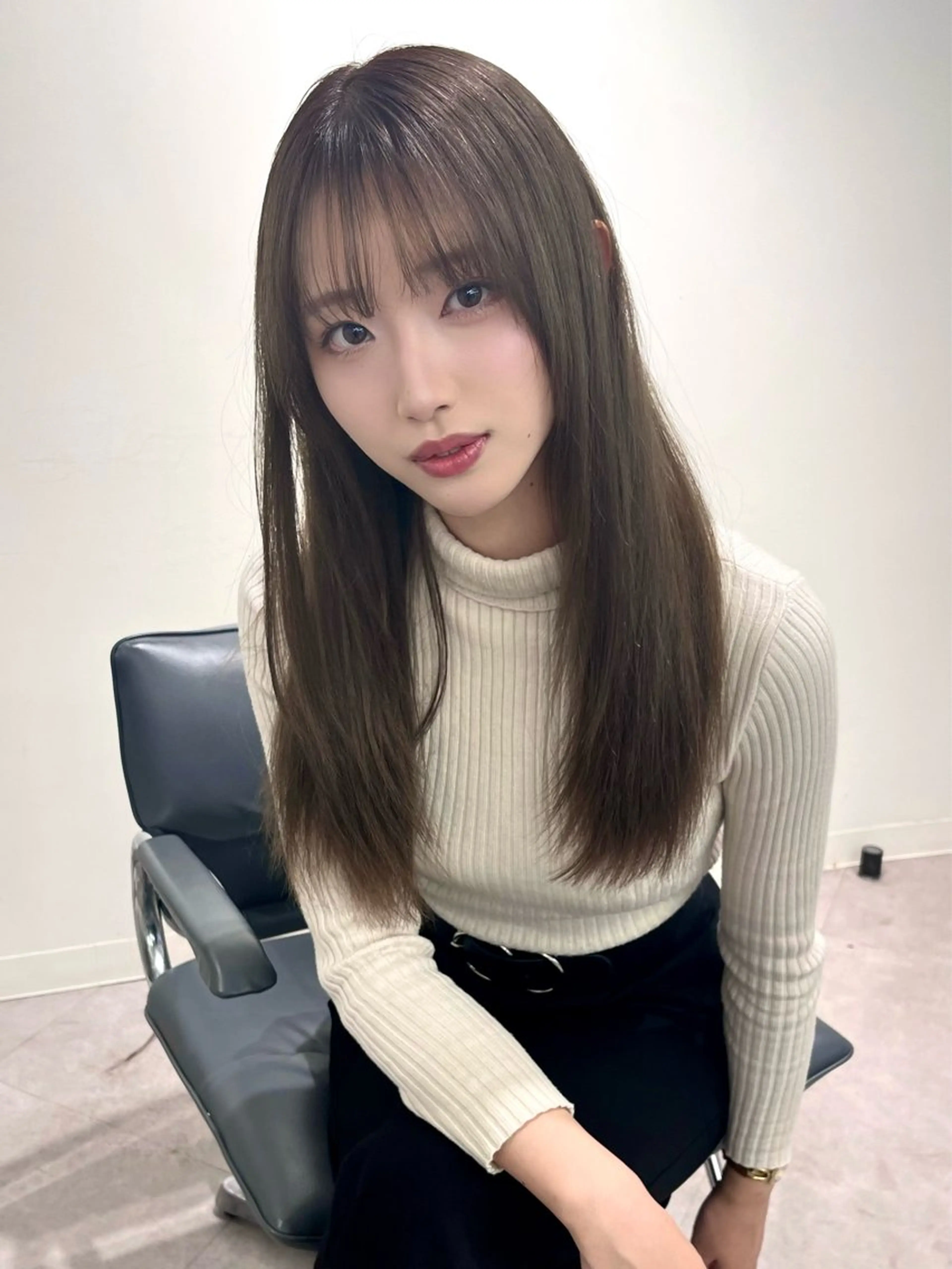 ロング カラー カット ヘアカラー トリートメント 韓国レイヤー/新宿/ 髪質改善/岡崎のヘアスタイル