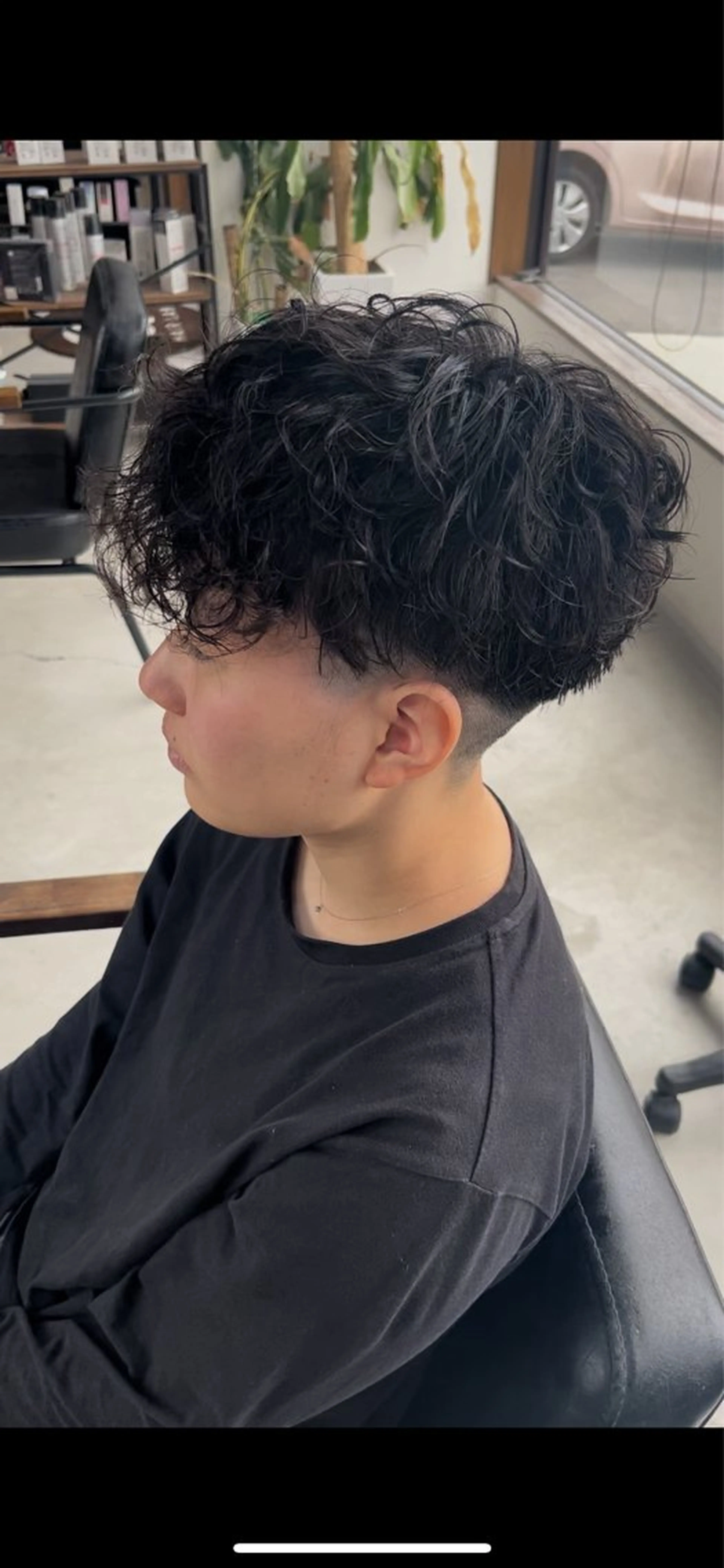 パーマ メンズ スペインカール カット パーマ Q.HairLab所属・Q. Hair　谷村 俊祐のヘアスタイル