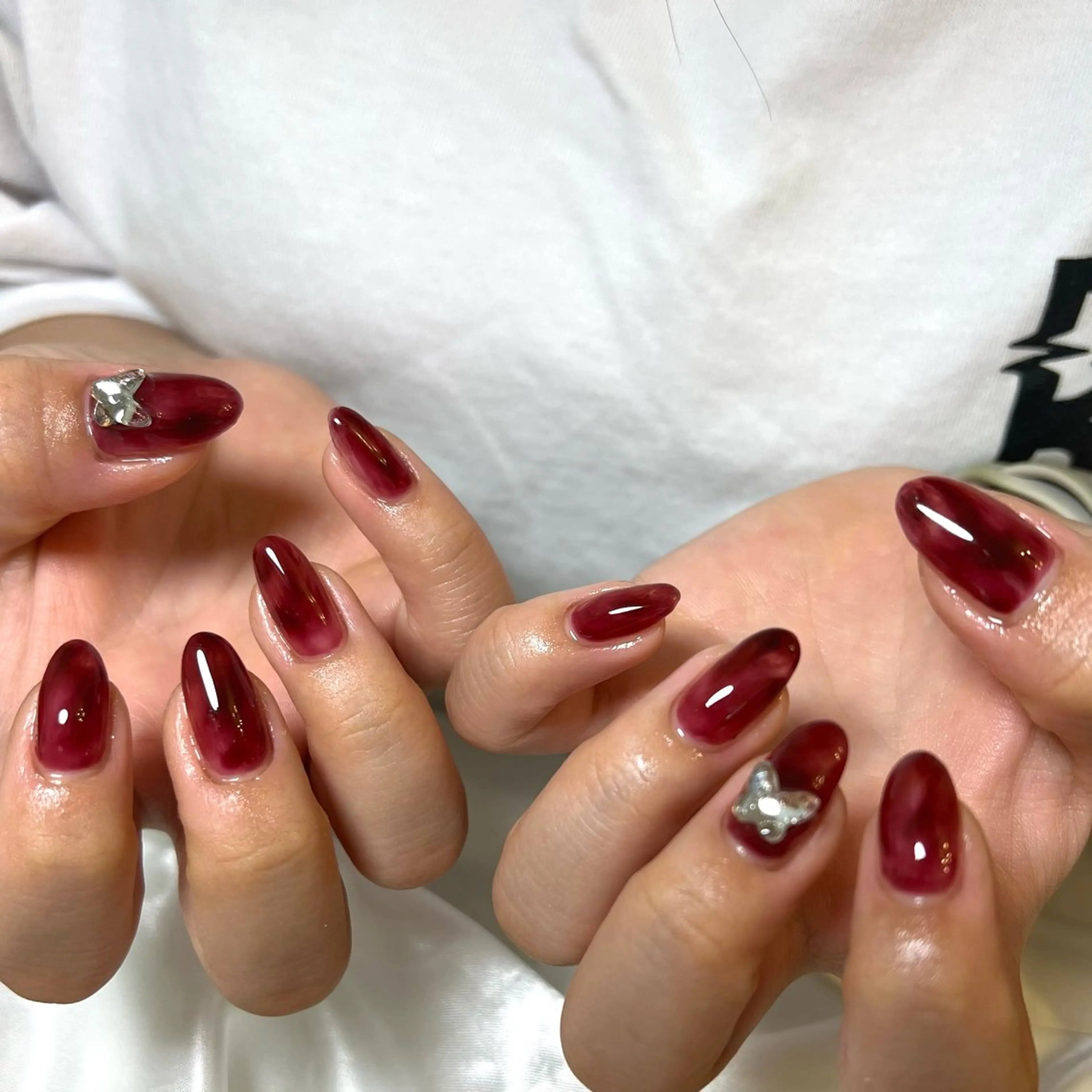 ネイル べっ甲ネイル 赤色 ハンドネイル Nail Salon&School REPLENDA所属・REPLENDA/ azusa(石井梓)のネイルデザイン