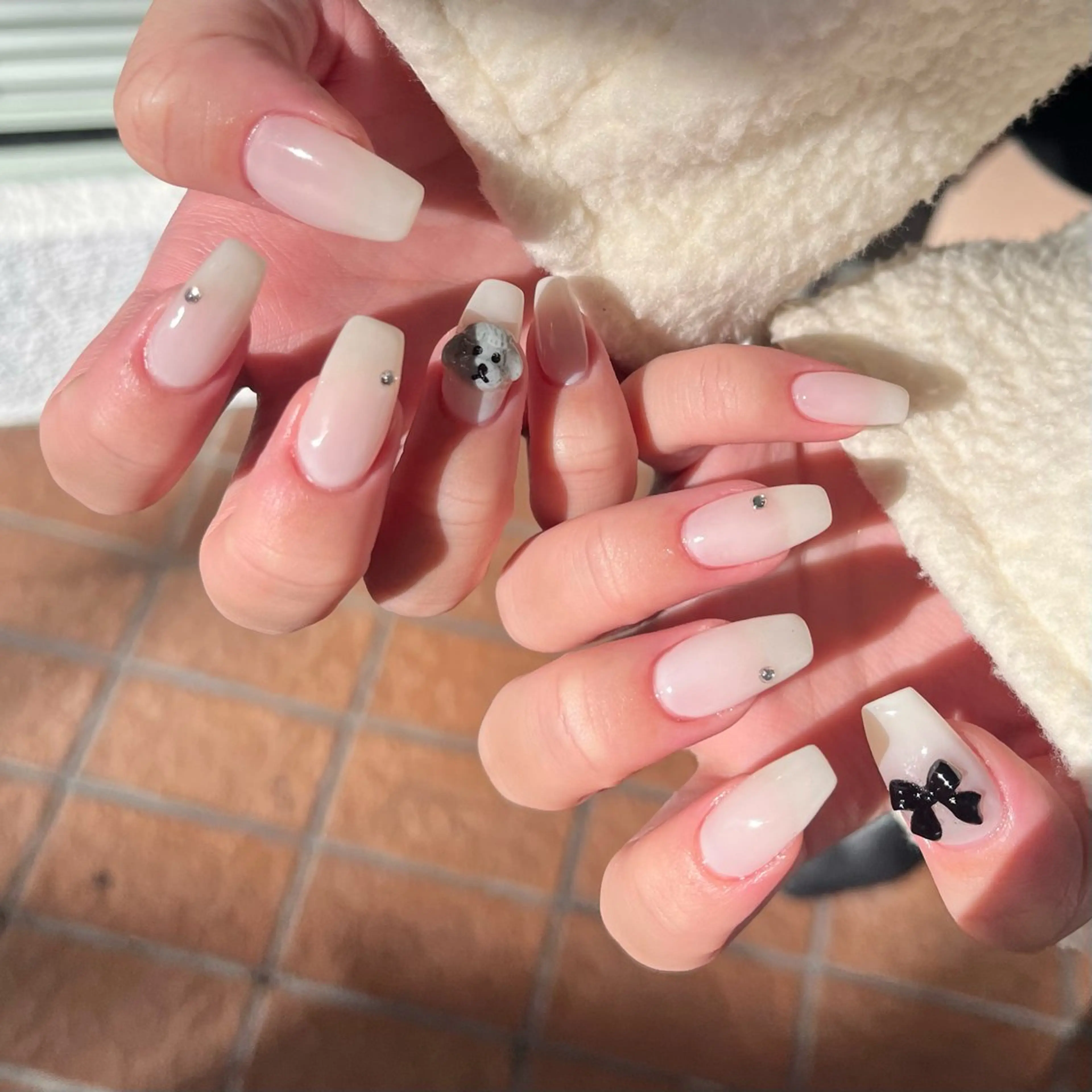 ネイル ホワイト ハンドネイル ballie／小野原 なつみのネイルデザイン