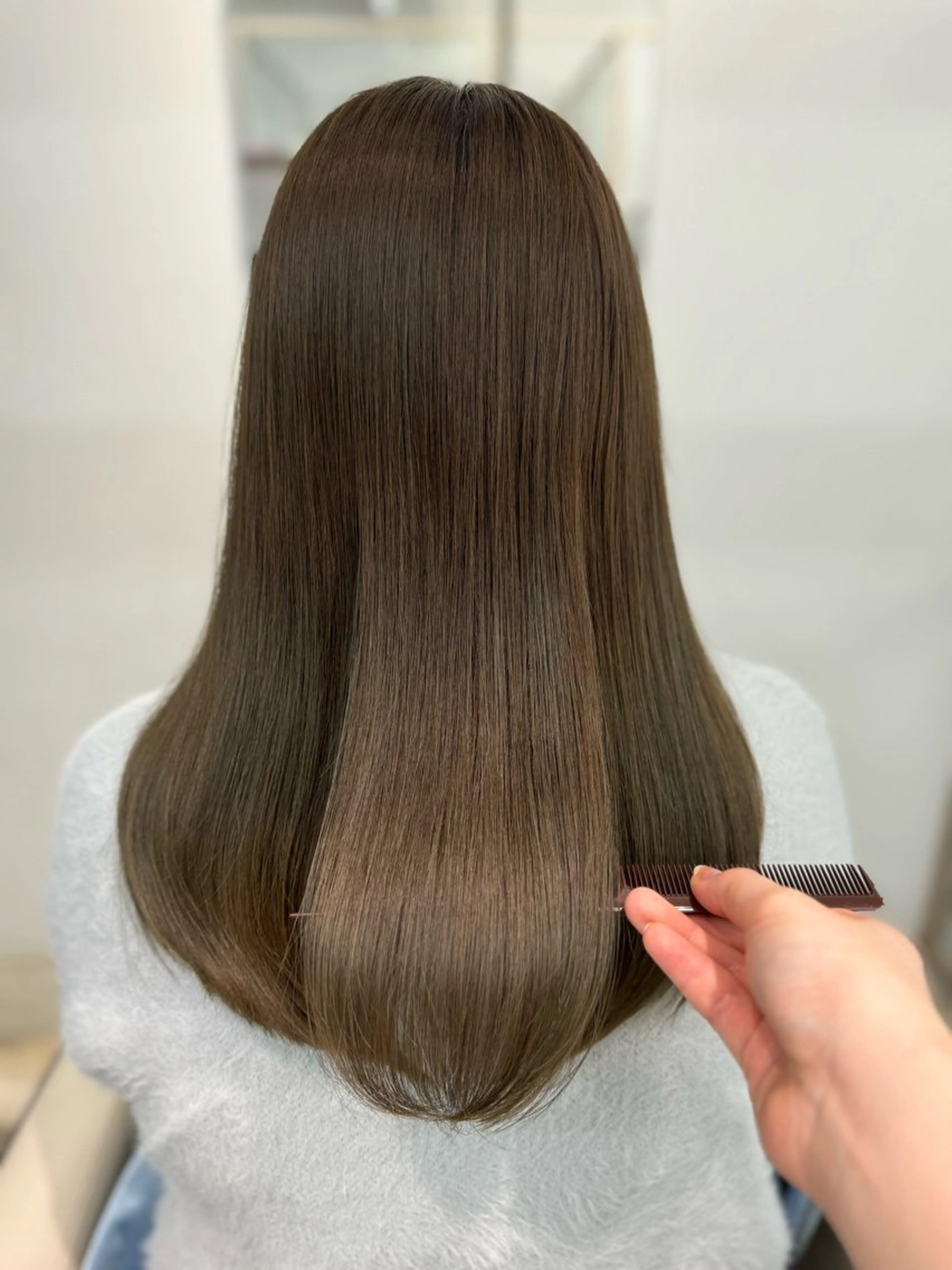 ロング カラー オリーブカラー 髪質改善×艶カラー Haruのヘアスタイル
