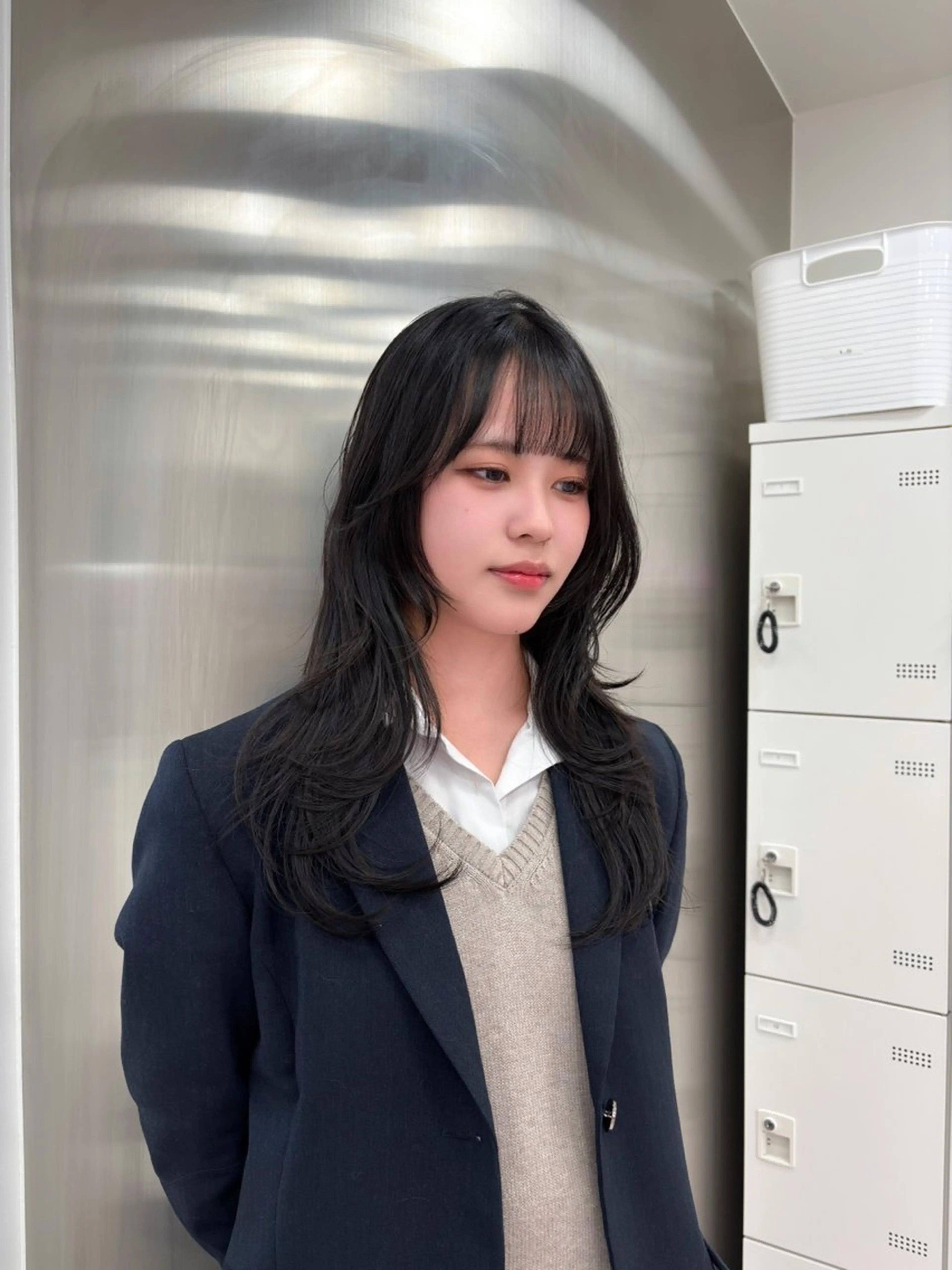 セミロング カラー カット ヘアカラー トリートメント ヘッドスパ ヘアセット 表参道ハッシュカット レイヤー/リノンのヘアスタイル