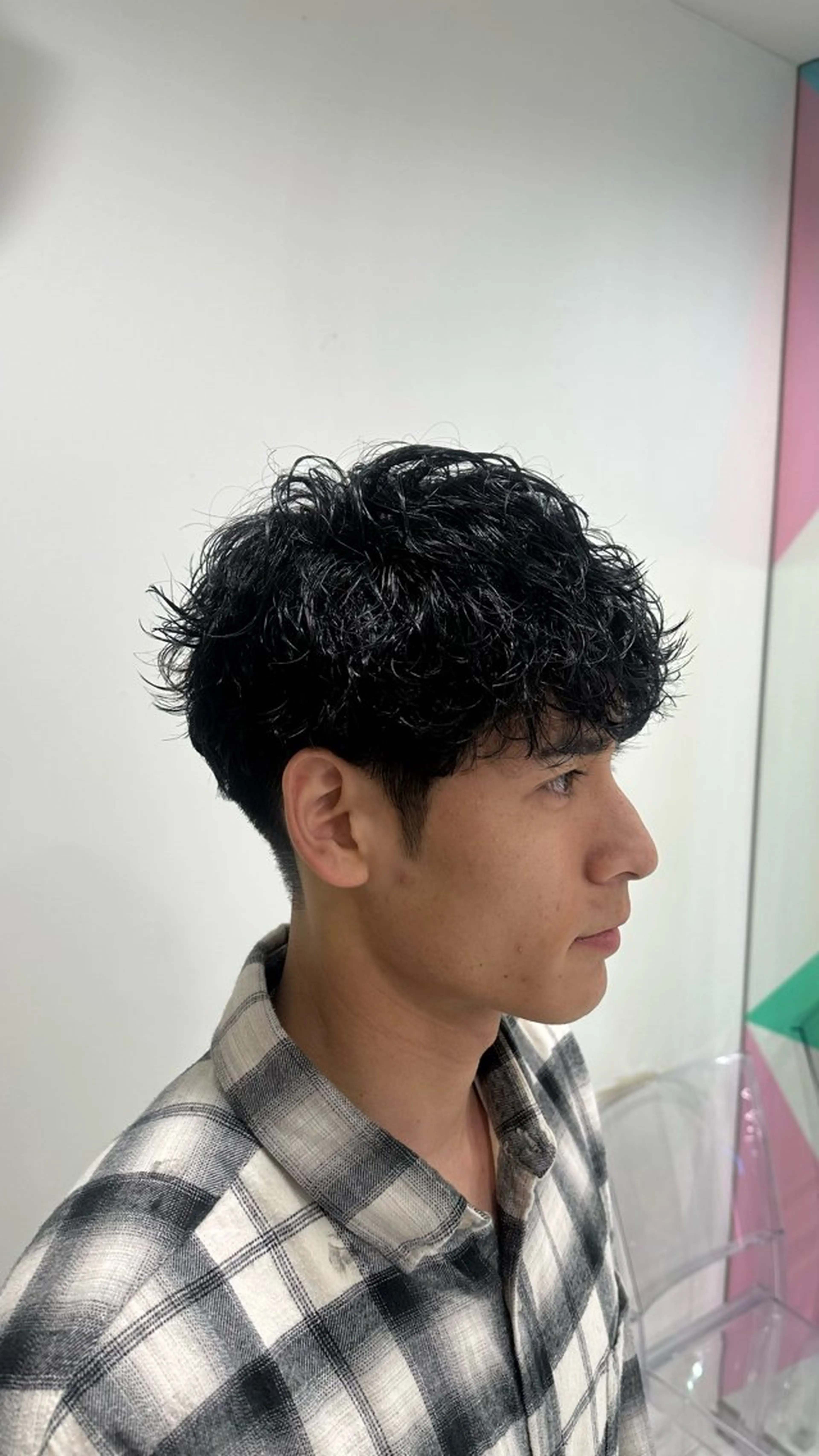 ショート パーマ ハイトーン🌈メンズ カット♡Machanのヘアスタイル