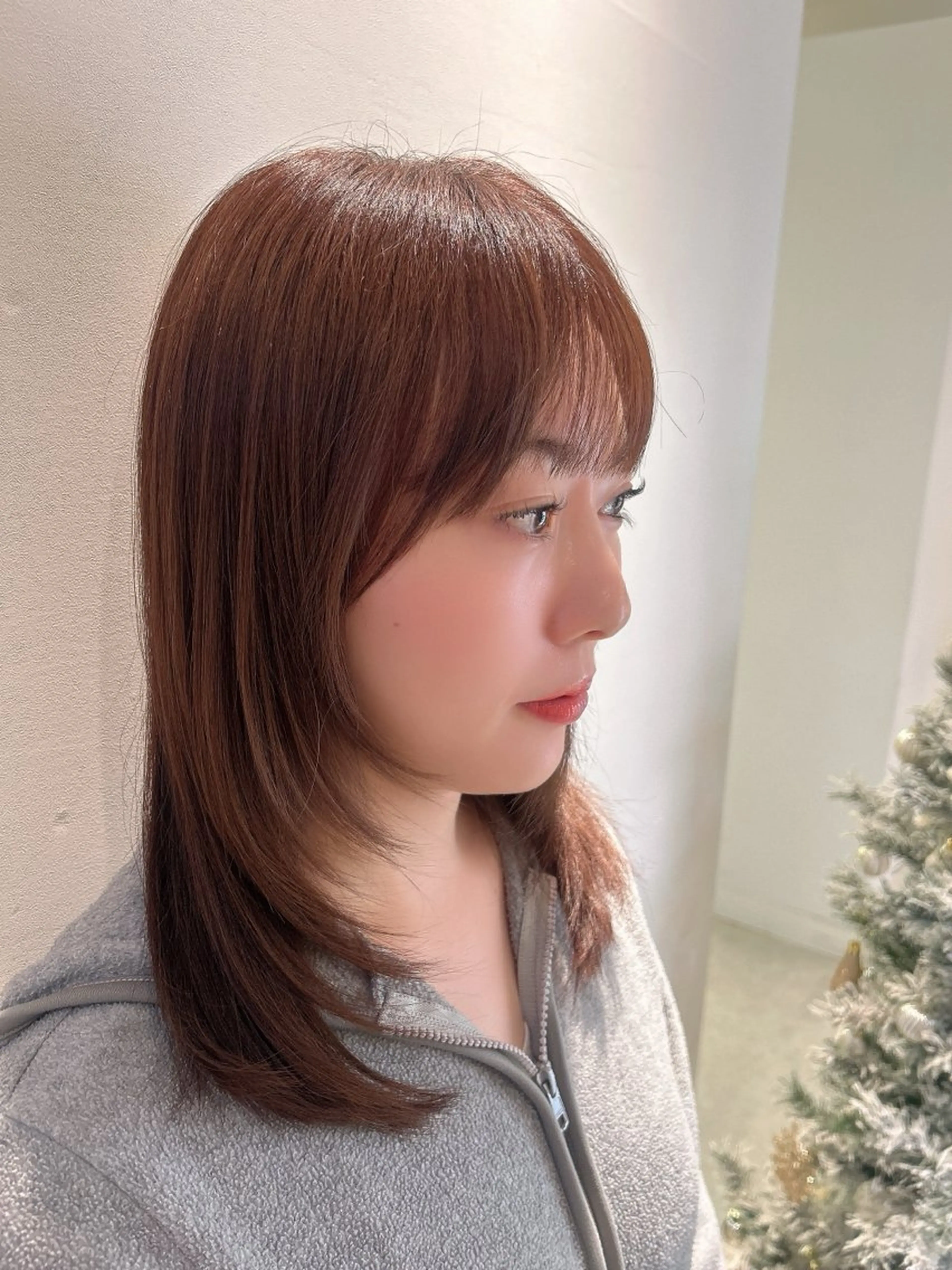 ミディアム カット トリートメント 🧸顔まわりカット 🧸山形紗奈のヘアスタイル