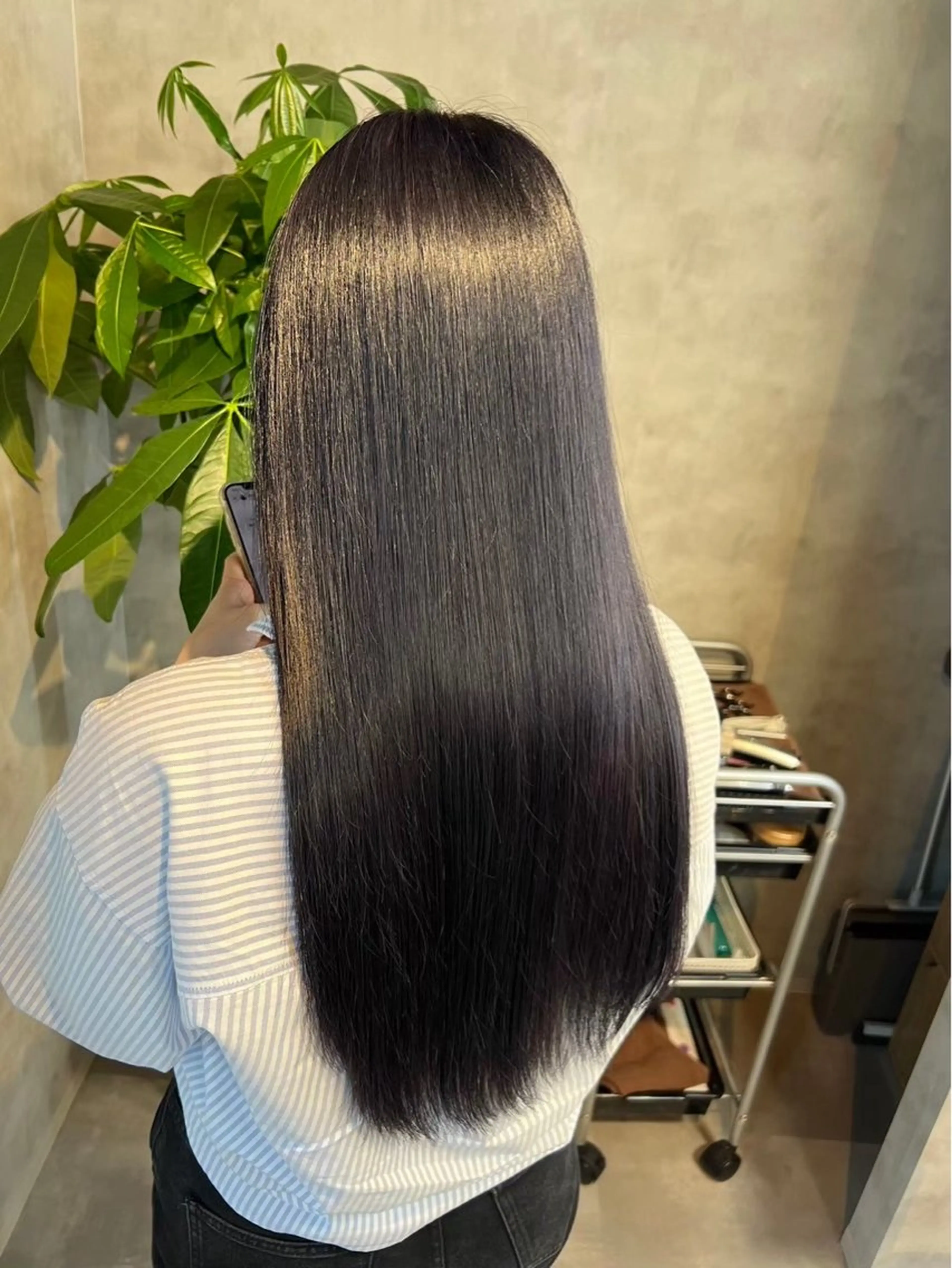 セミロング カラー 髪質改善 トリートメント ヘアカラー トリートメント 札幌美容室 /光👑のヘアスタイル