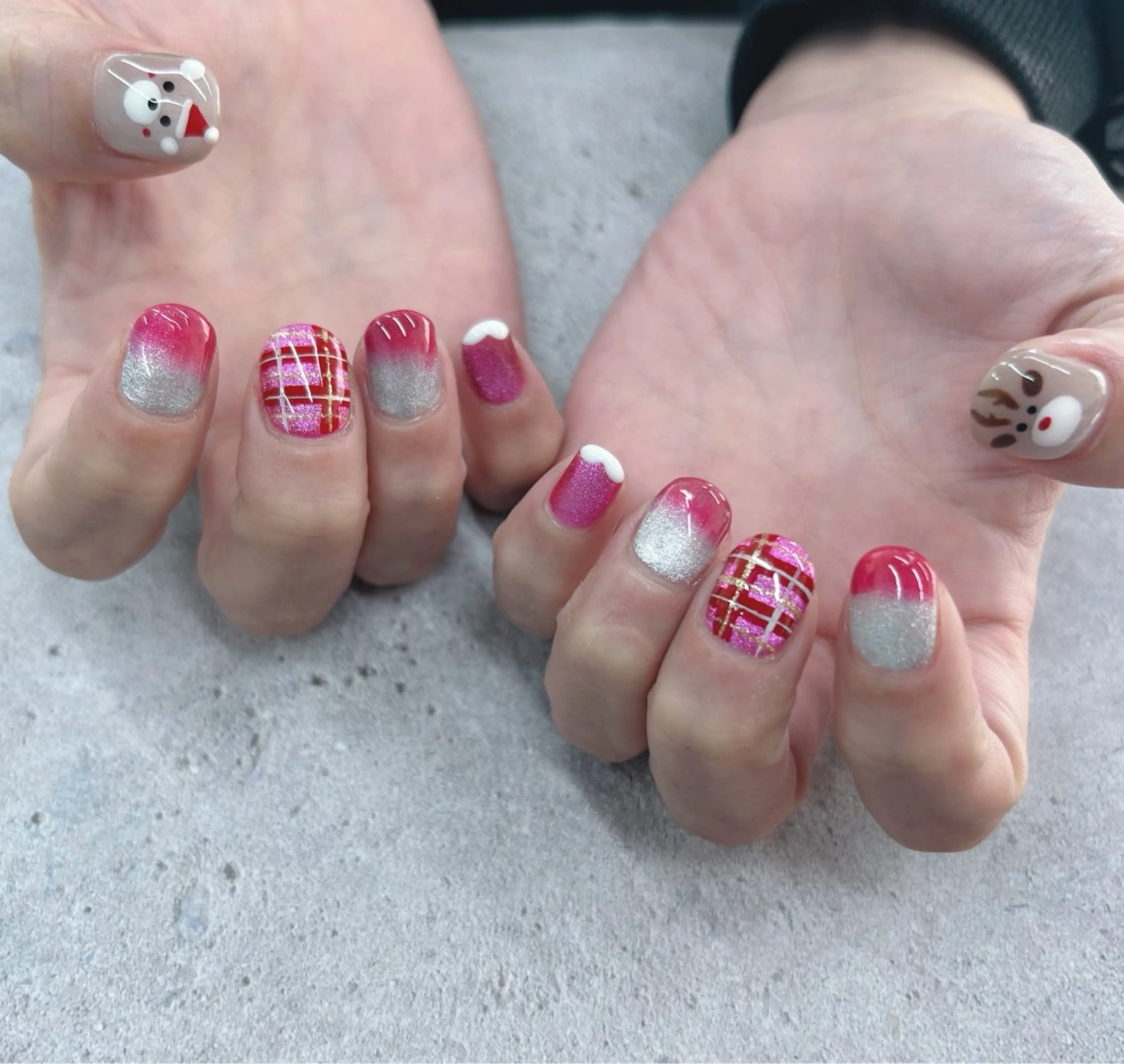 ネイル 冬ネイル クリスマス ハンドネイル Nail Salon agré所属・agré ネイルサロン　アグレのネイルデザイン