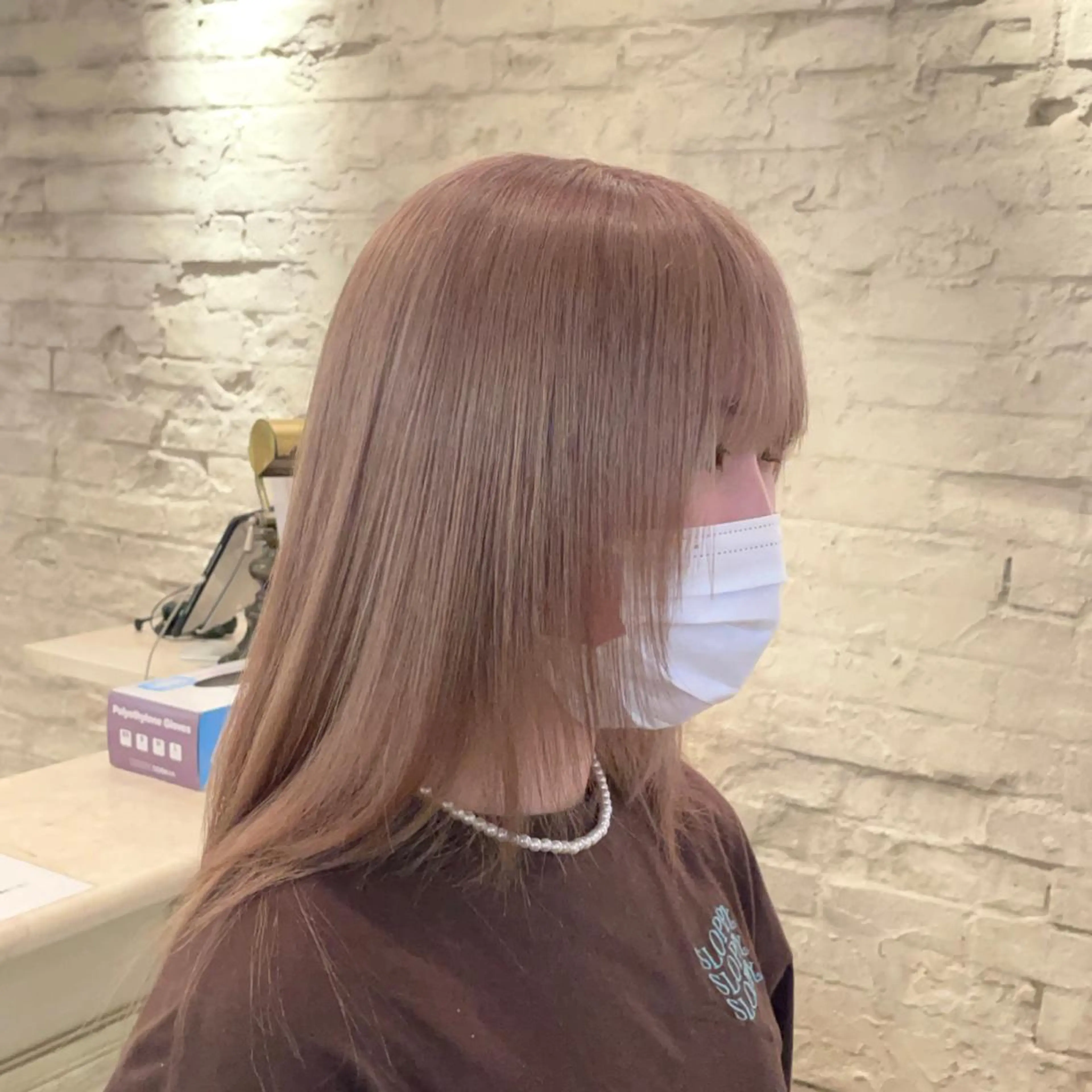 セミロング カラー 🌈モテるベージュ カラー💕成島 宙のヘアスタイル
