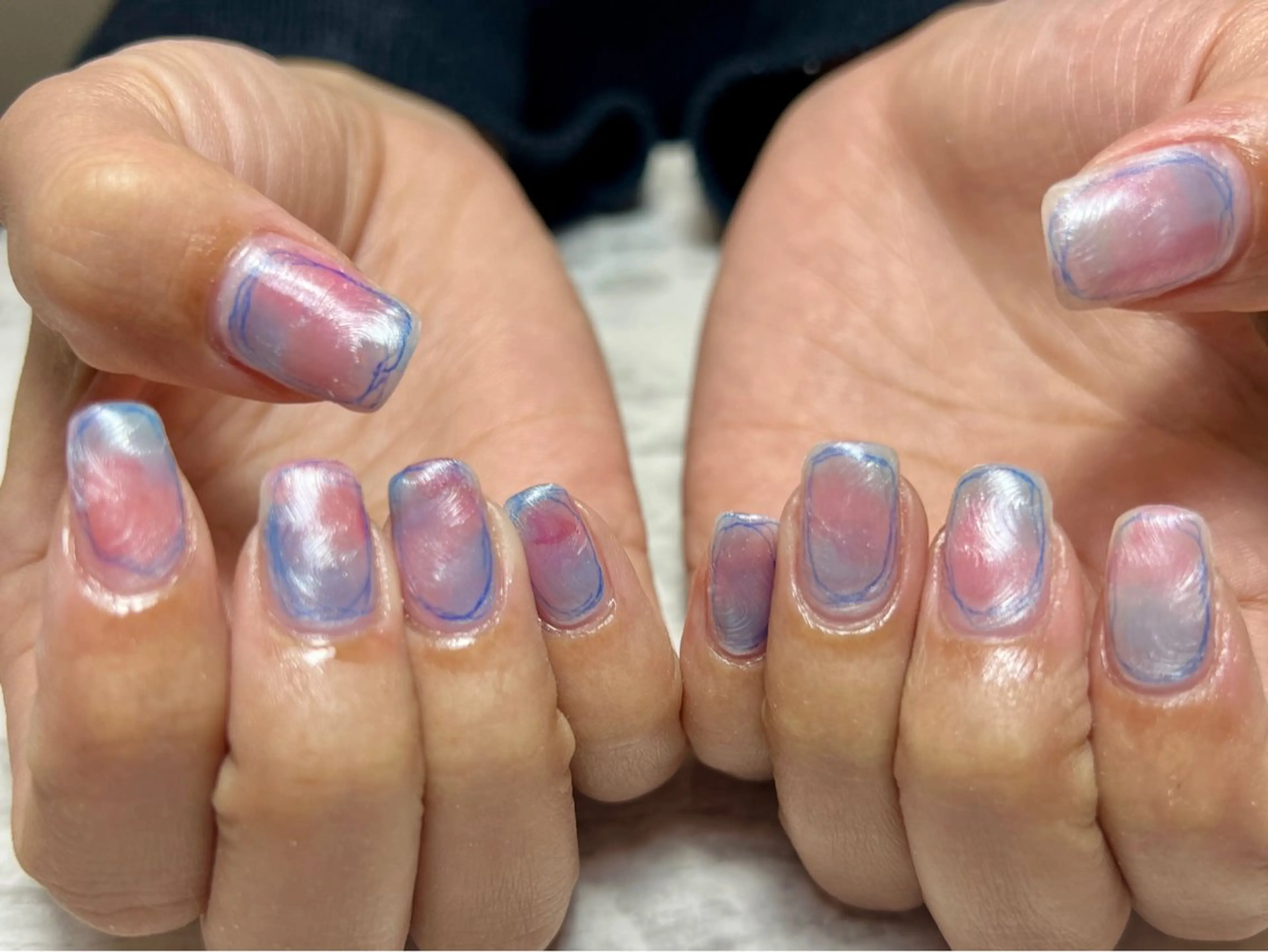 ネイル ハンドネイル 個性派ニュアンス nuts nail所属・【池袋】nuts nail　なつみのネイルデザイン