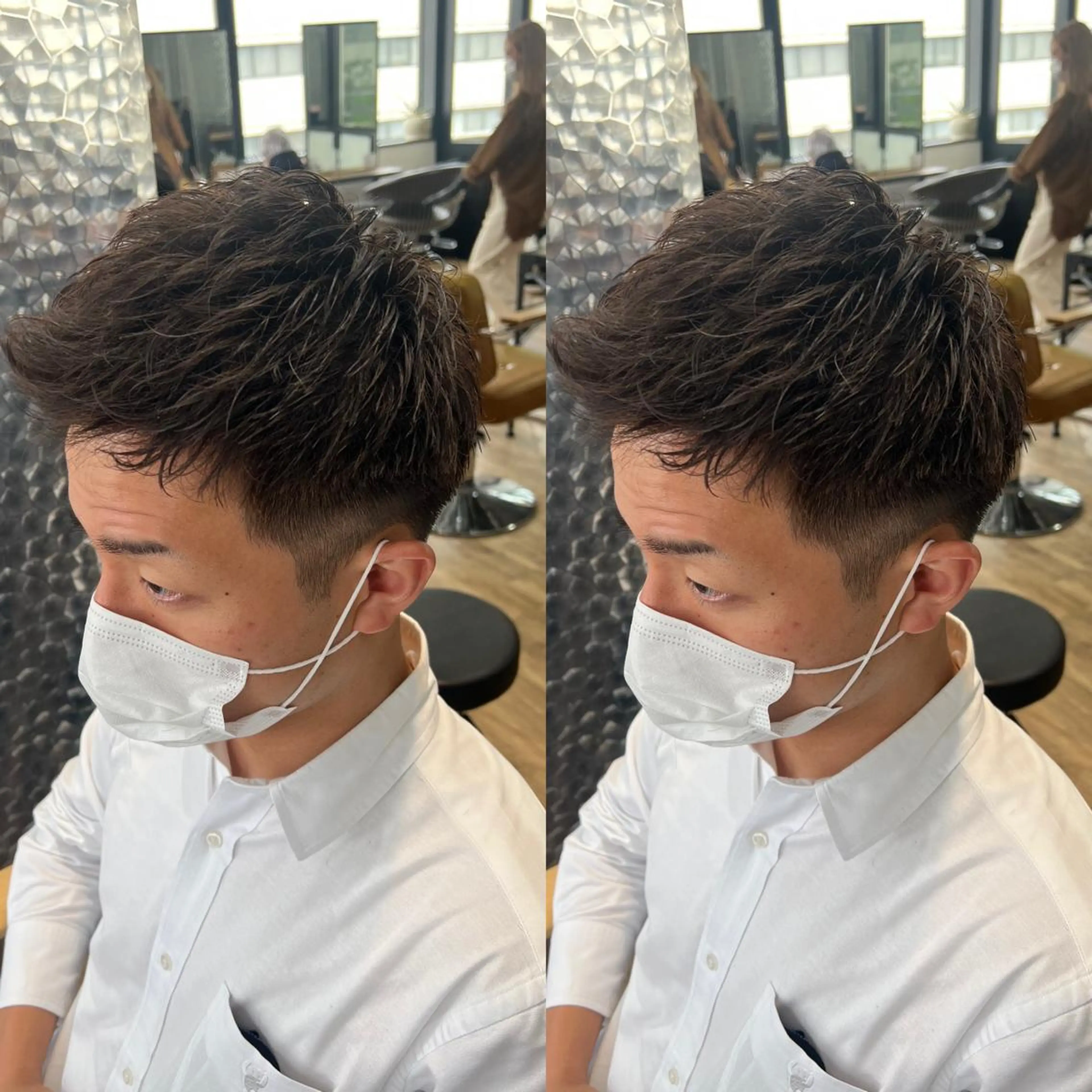 ショート メンズ カット センターパート /植田のヘアスタイル