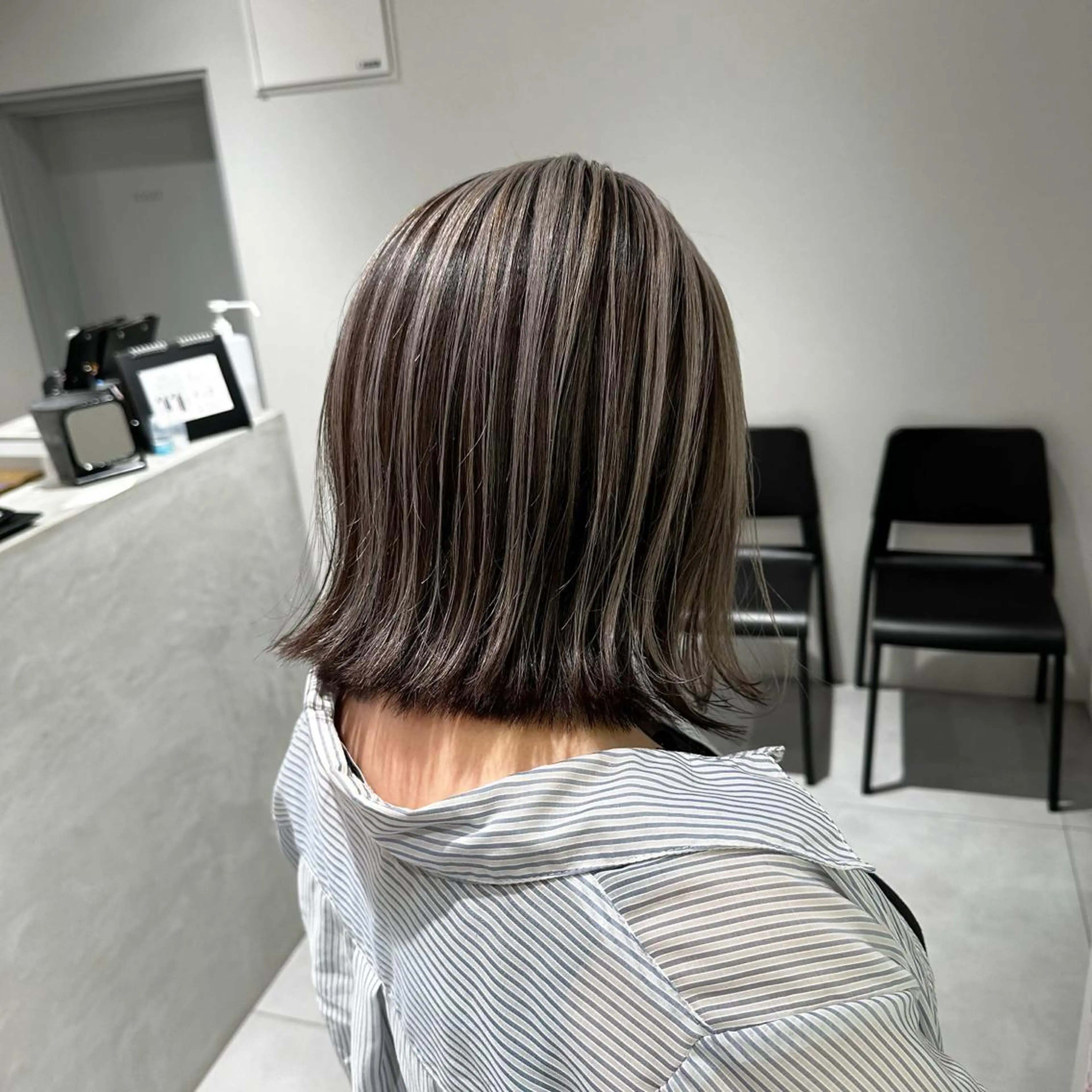ミディアム カラー ヘアカラー ate.心斎橋 RYUKAのヘアスタイル