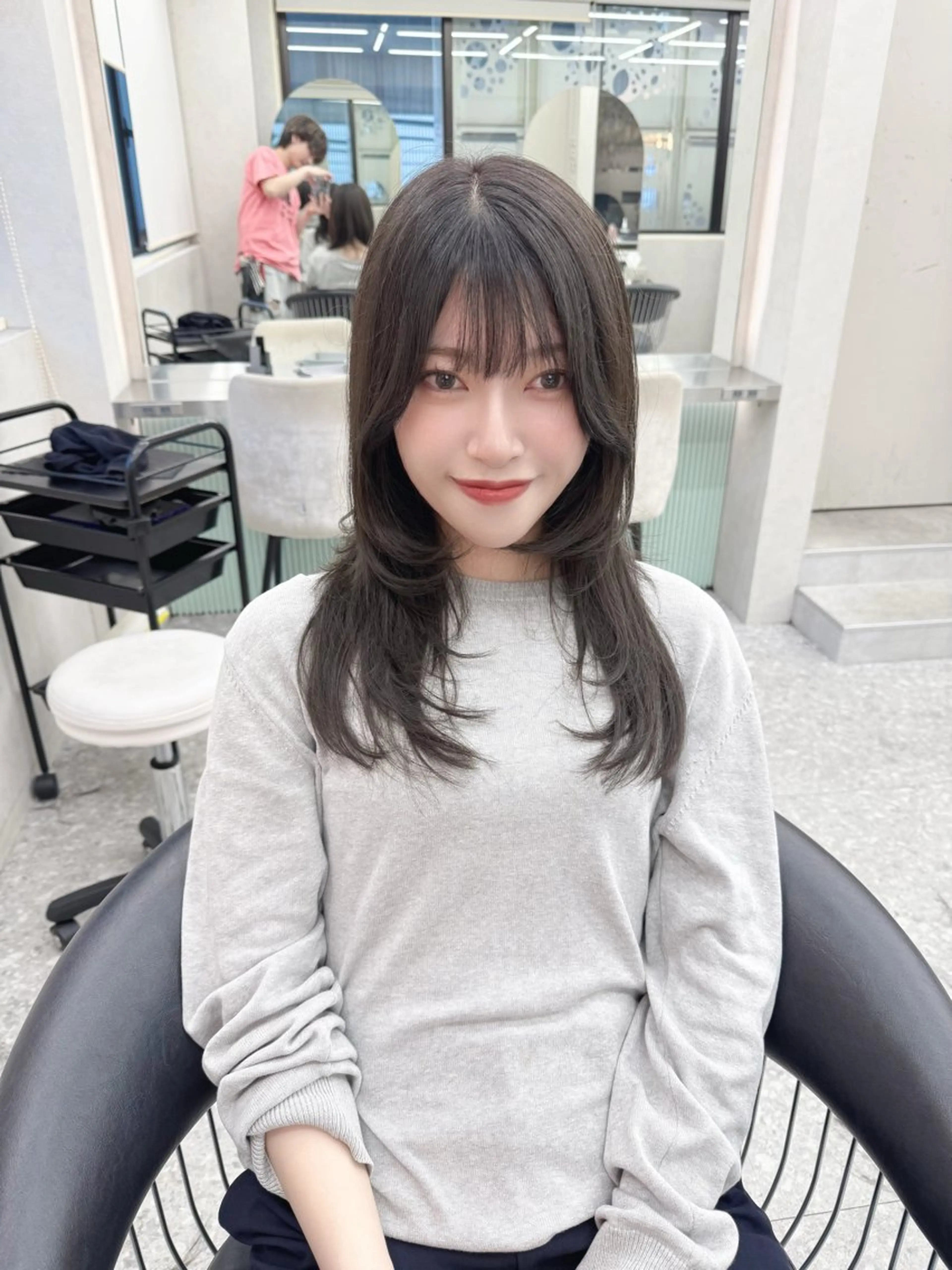 セミロング 韓国風ヘア レイヤーカット 髪質改善×韓国ヘアサロン Role博多【ロール】所属・✨-10歳ヘア を叶える✨山下遥のヘアスタイル