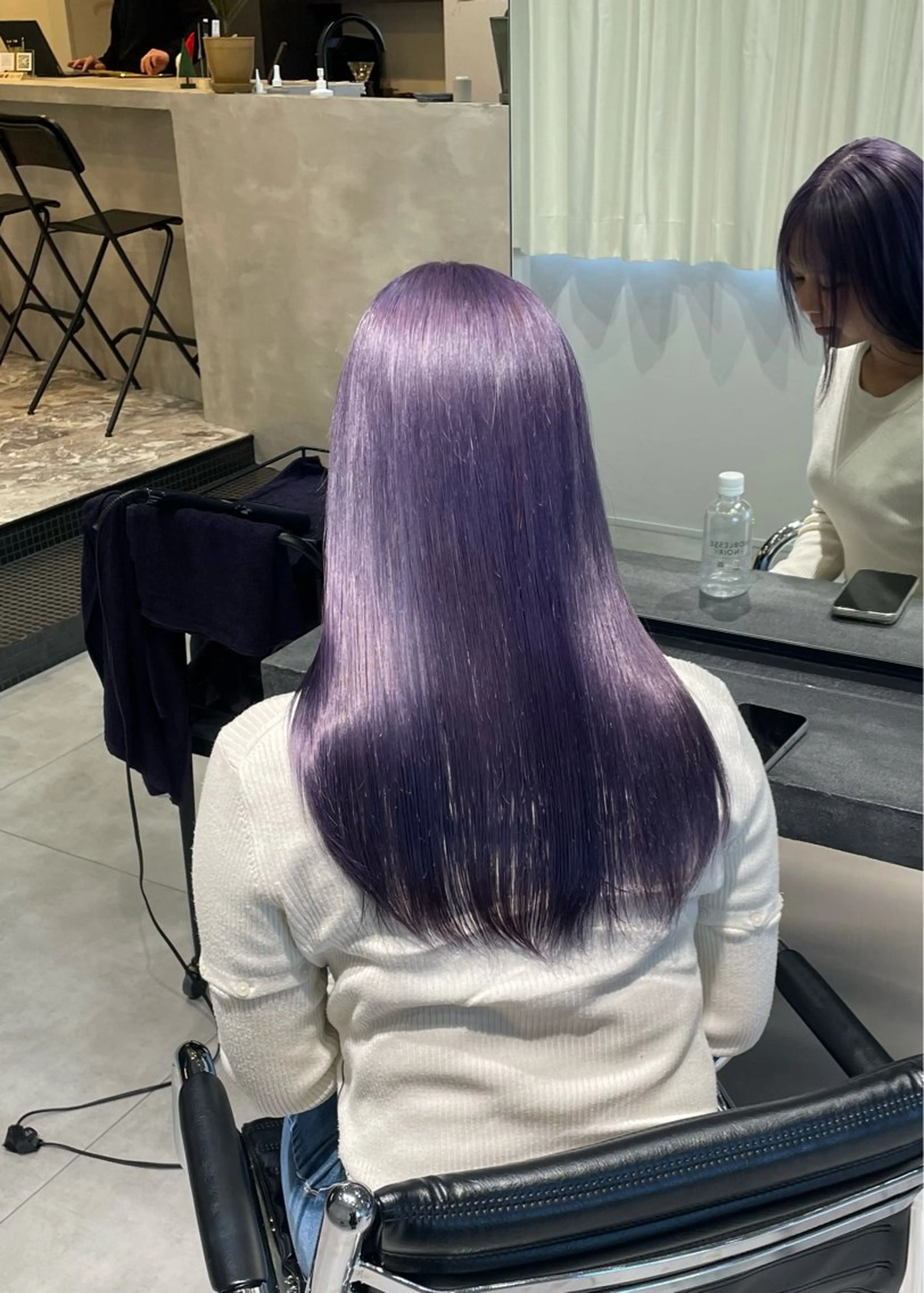 ロング カラー ラベンダーカラー ヘアカラー トリートメント 🌷ケアブリーチ /透明感/れい🌷のヘアスタイル