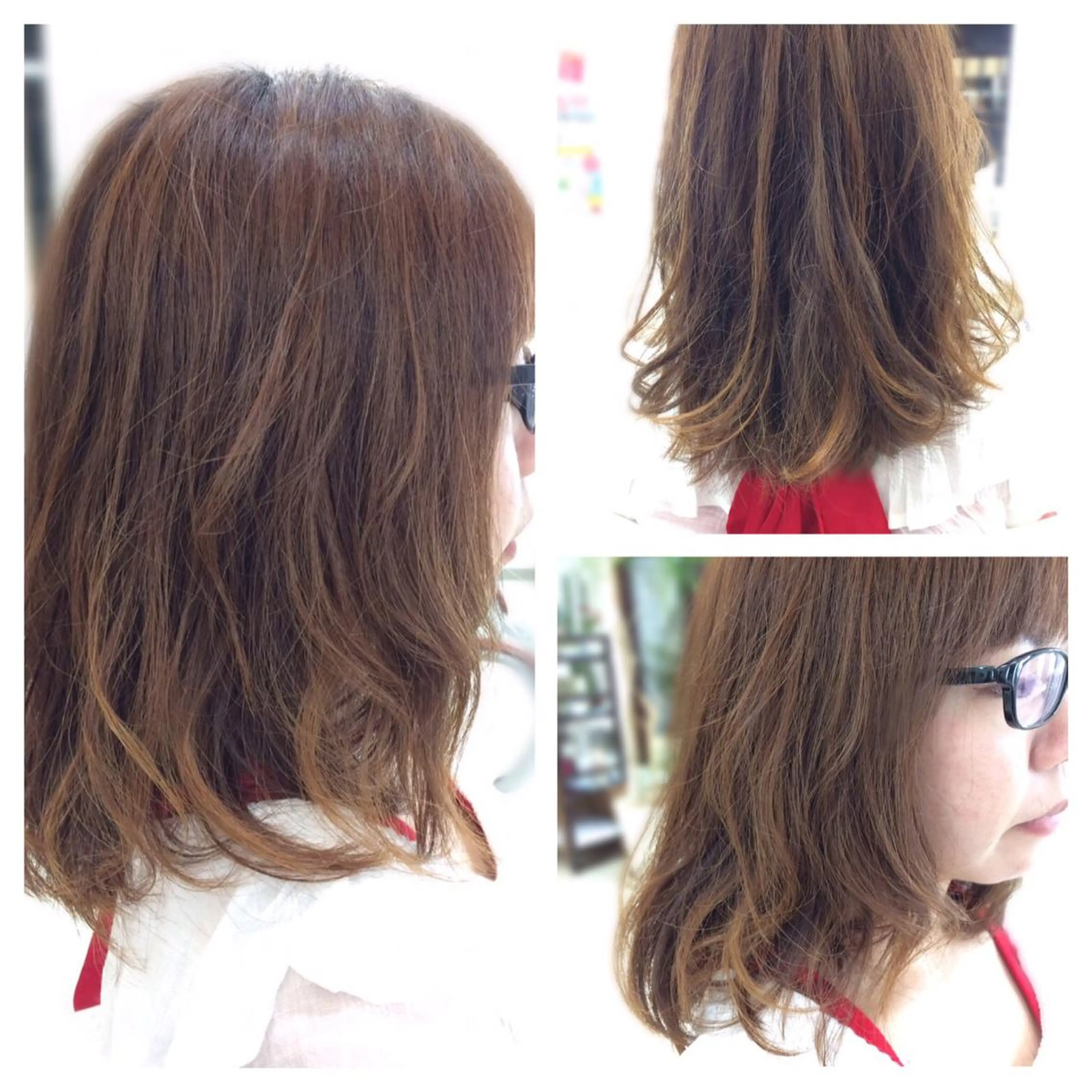ミディアム ミディアムパーマ いけだ ゆうのヘアスタイル