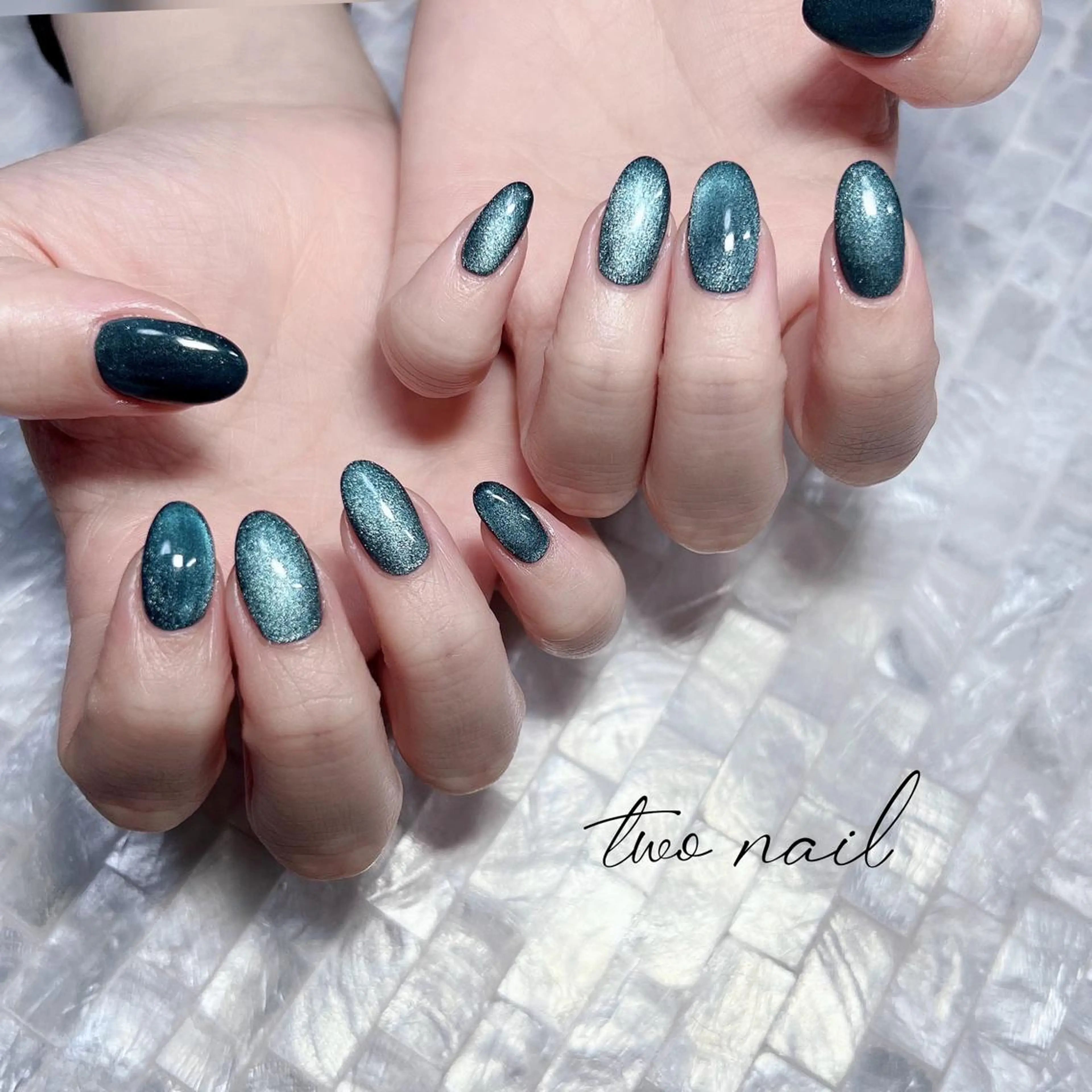 ネイル アートネイル フットネイル ハート マグネットネイル ニュアンスネイル ハンドネイル two nailのネイルデザイン