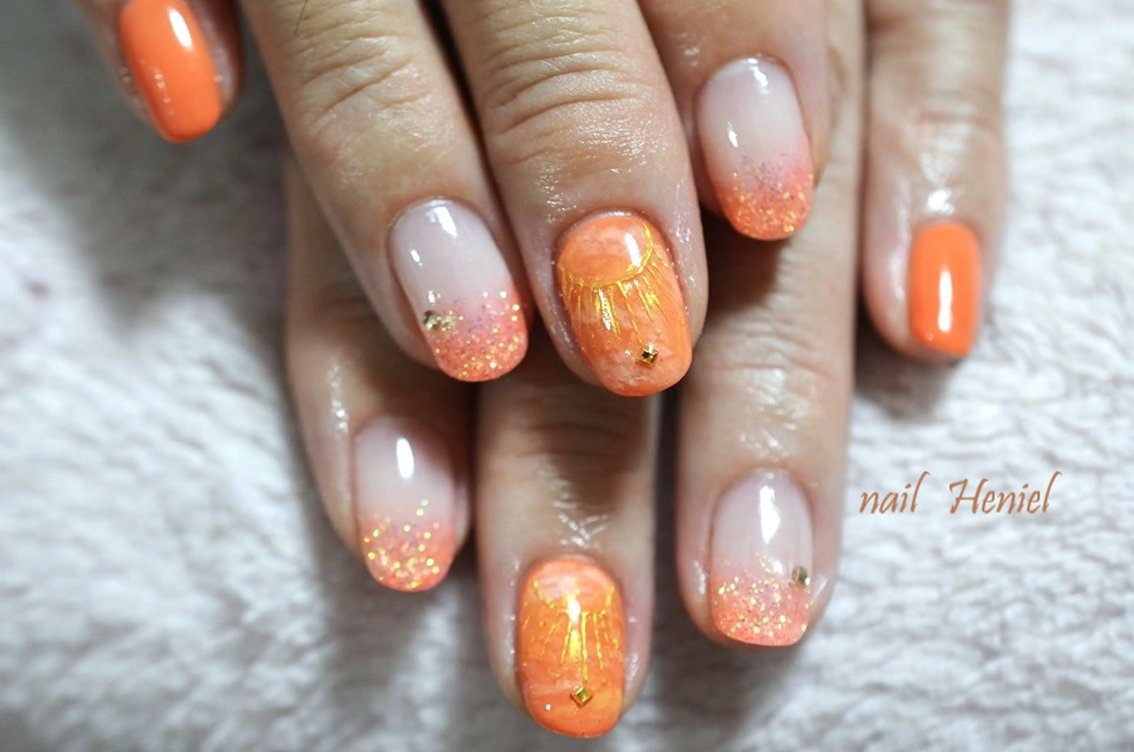 ネイル アートネイル ジェルネイル 韓国ネイル ミラーネイル オフィスネイル nail Haniel所属・半蔵門サロンハニエル 魅神 ちよのネイルデザイン