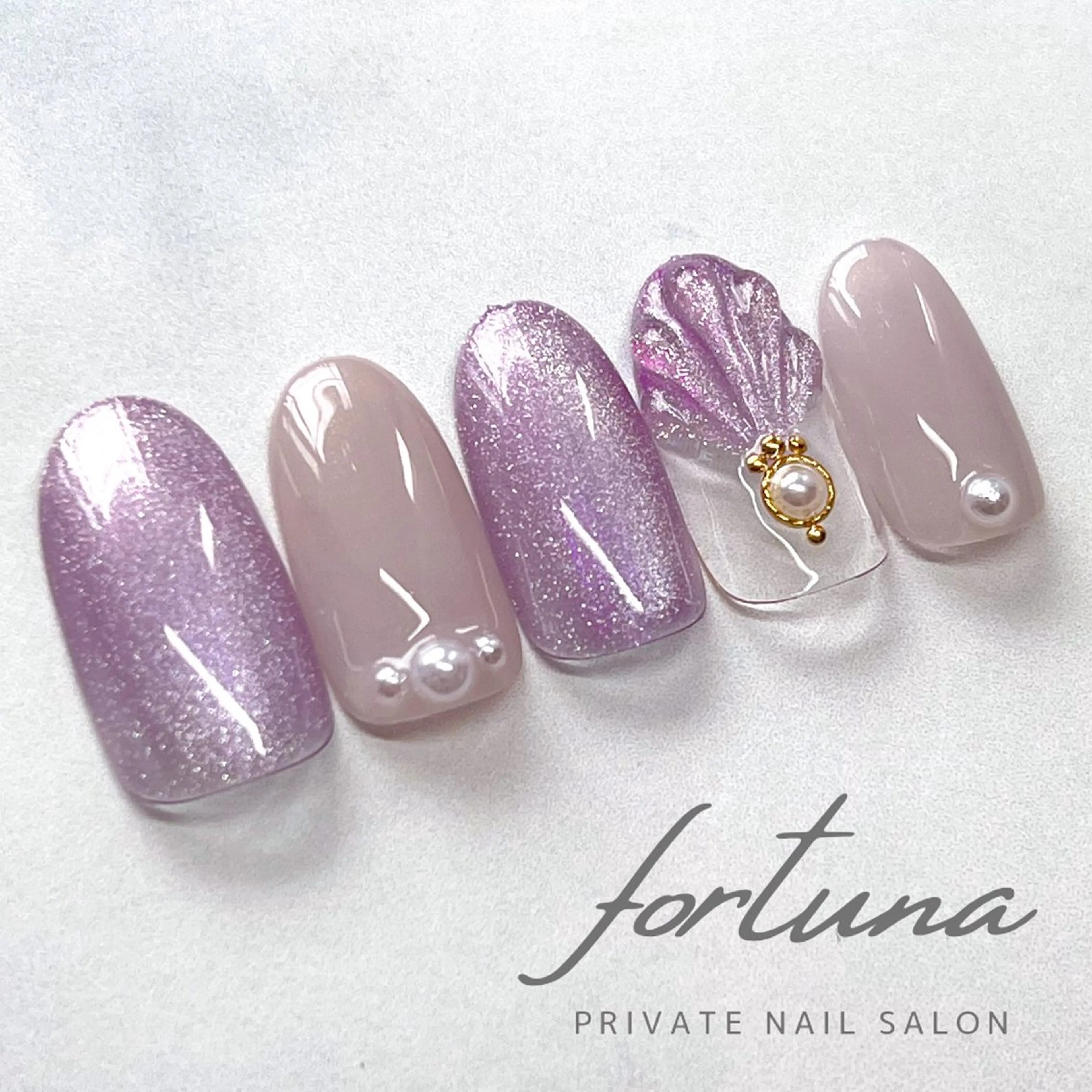 ネイル マグネットネイル 夏ネイル ハンドネイル fortuna 武藤裕美のネイルデザイン