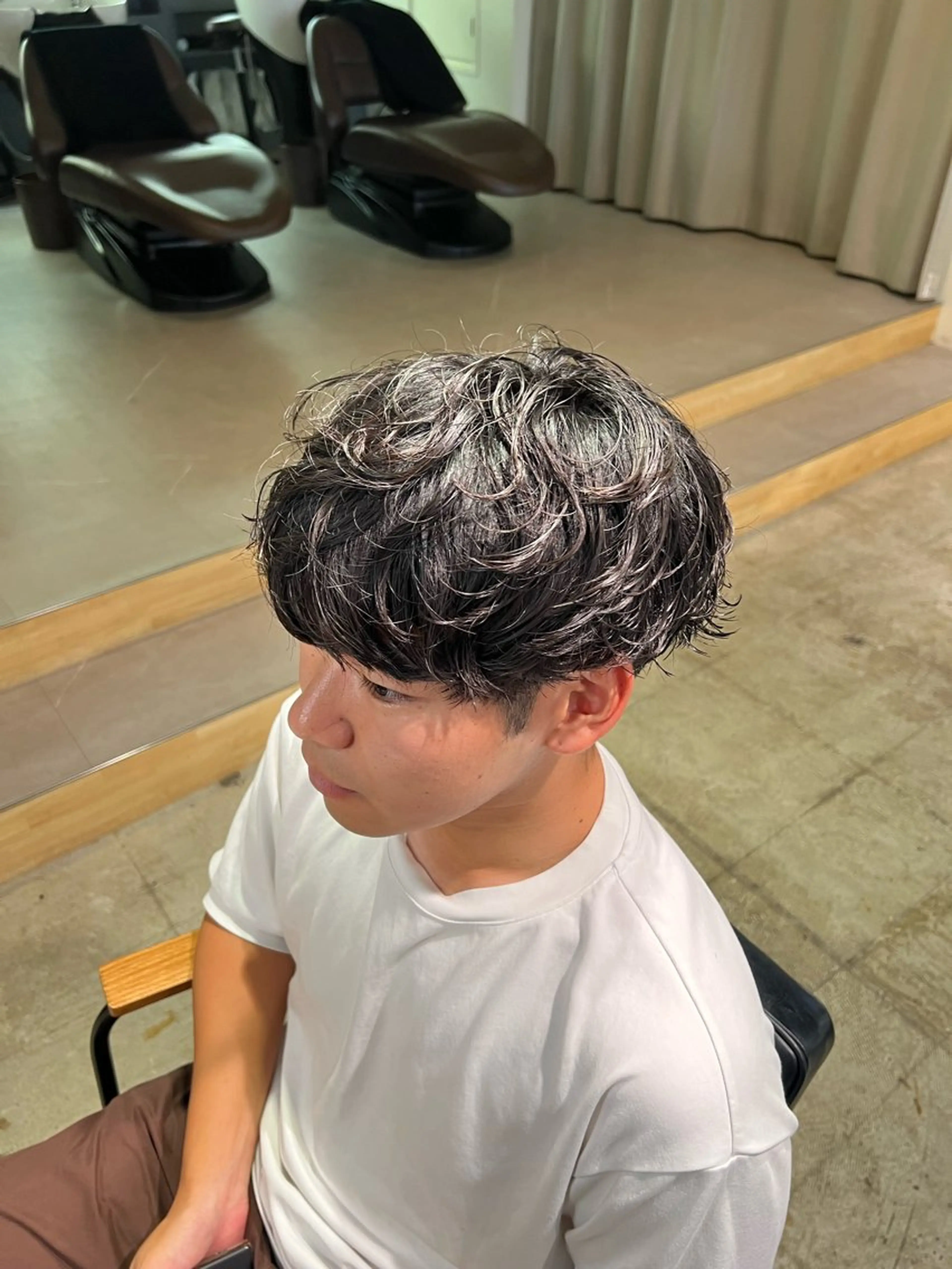 ショート パーマ メンズ メンズパーマ カット パーマ トリートメント メンズ/ケアパーマ/ 木澤 航のヘアスタイル