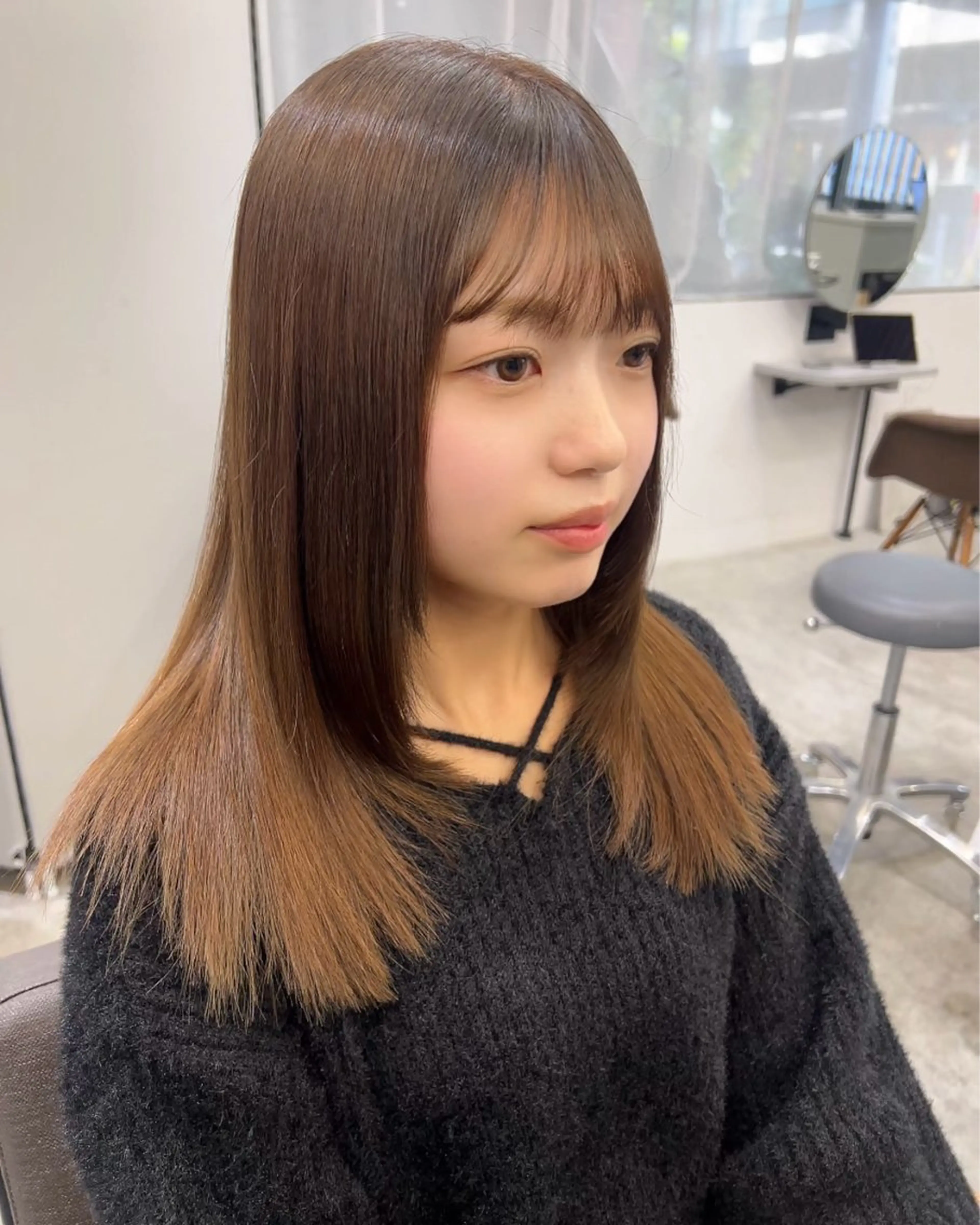 ミディアム カット ヘアカラー 縮毛矯正 トリートメント ✨毛髪診断で絶対綺麗 ✨美髪艶髪専門✨高浪のヘアスタイル