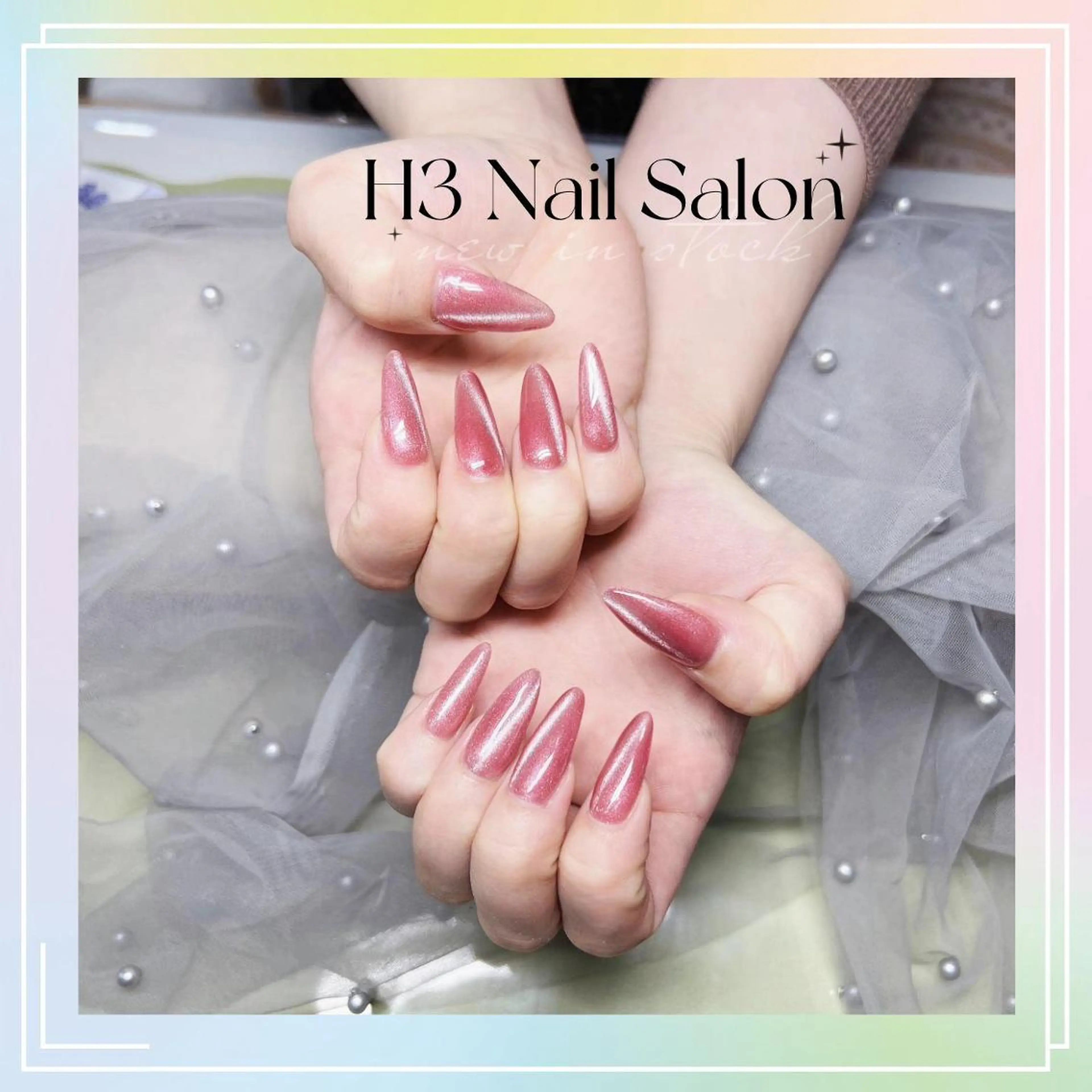 ミディアム Dione Nail 長さだし モデル募集のネイルデザイン