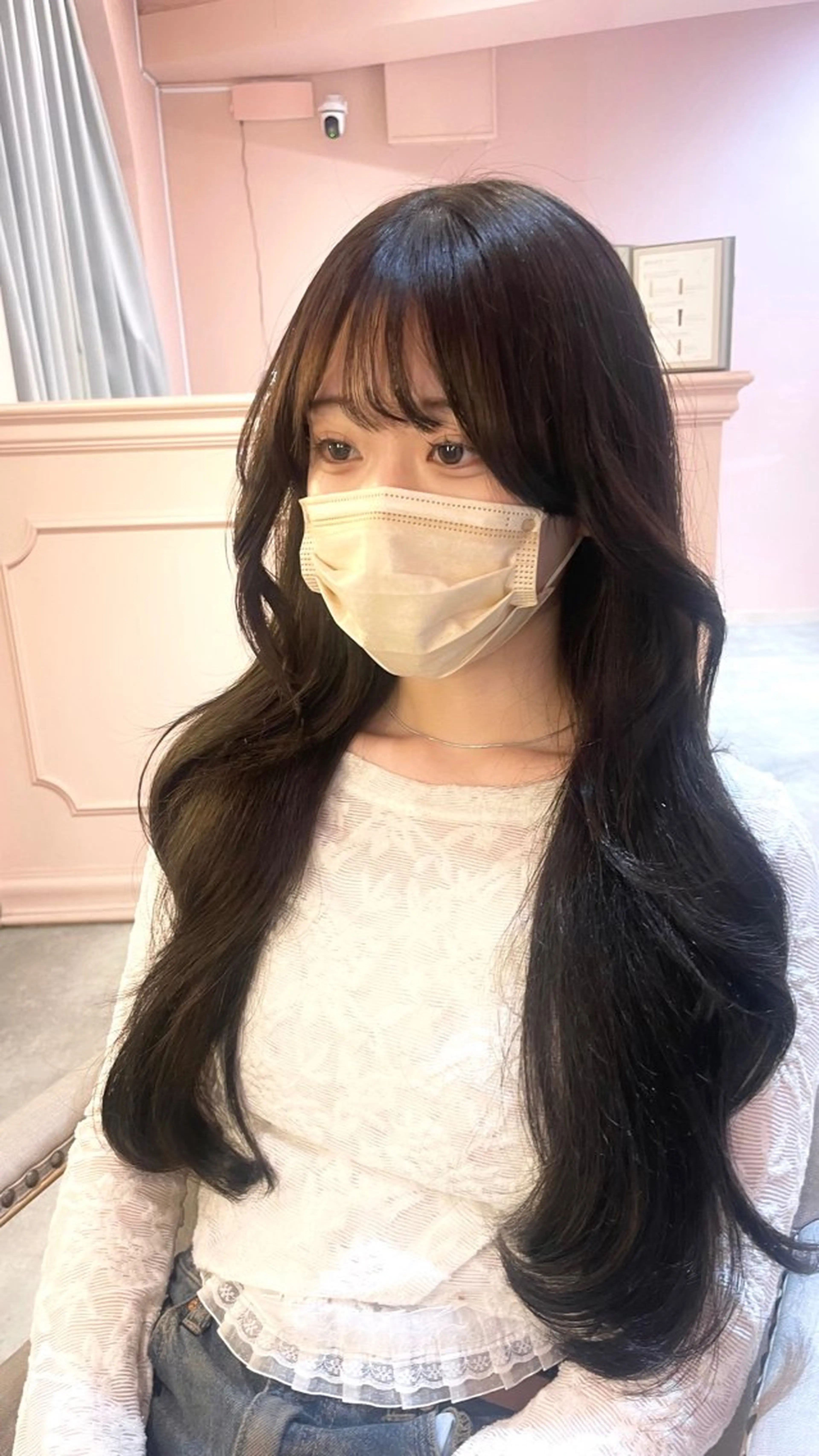 ロング ヘアアレンジ 韓国風ヘア 🩰柔らかハイトーン 🩰Yuuha‎🤍のヘアスタイル