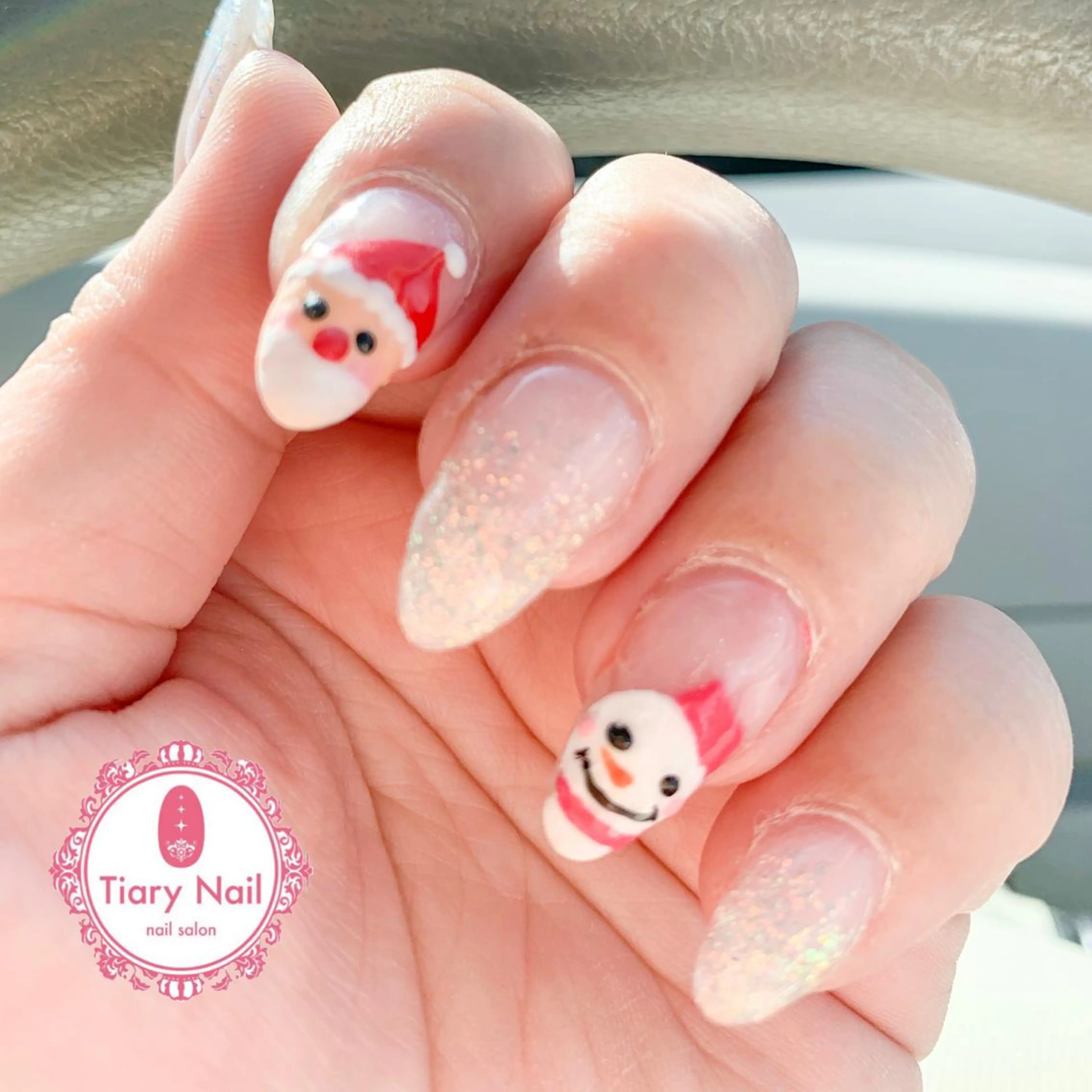 ネイル 桜ネイル 成人式 オフィスネイル 💗🪽Tiary Nail🪽💗のネイルデザイン