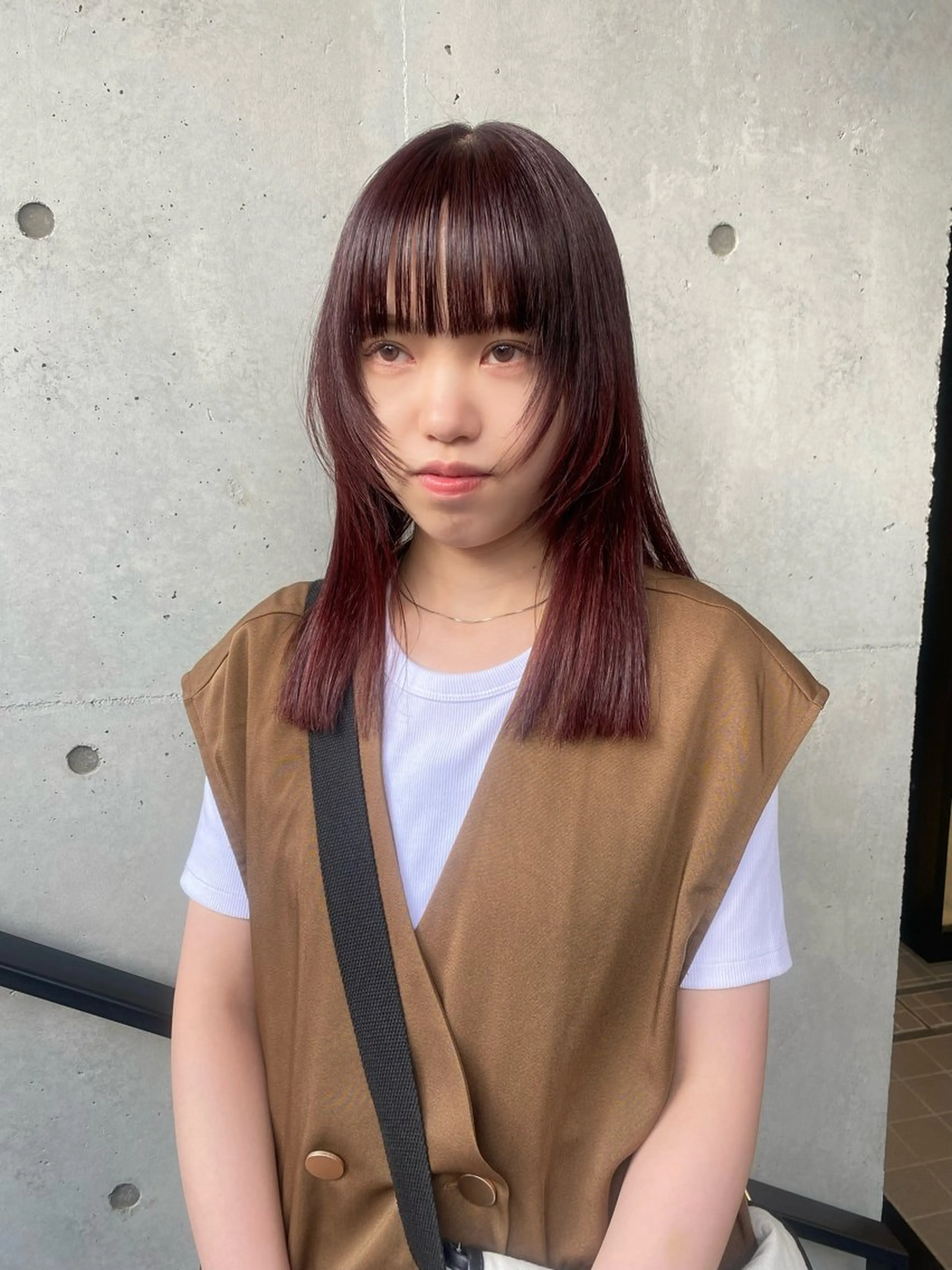 セミロング カラー cie所属・ボブ/ミニボブ 透明感カラーkadoのヘアスタイル