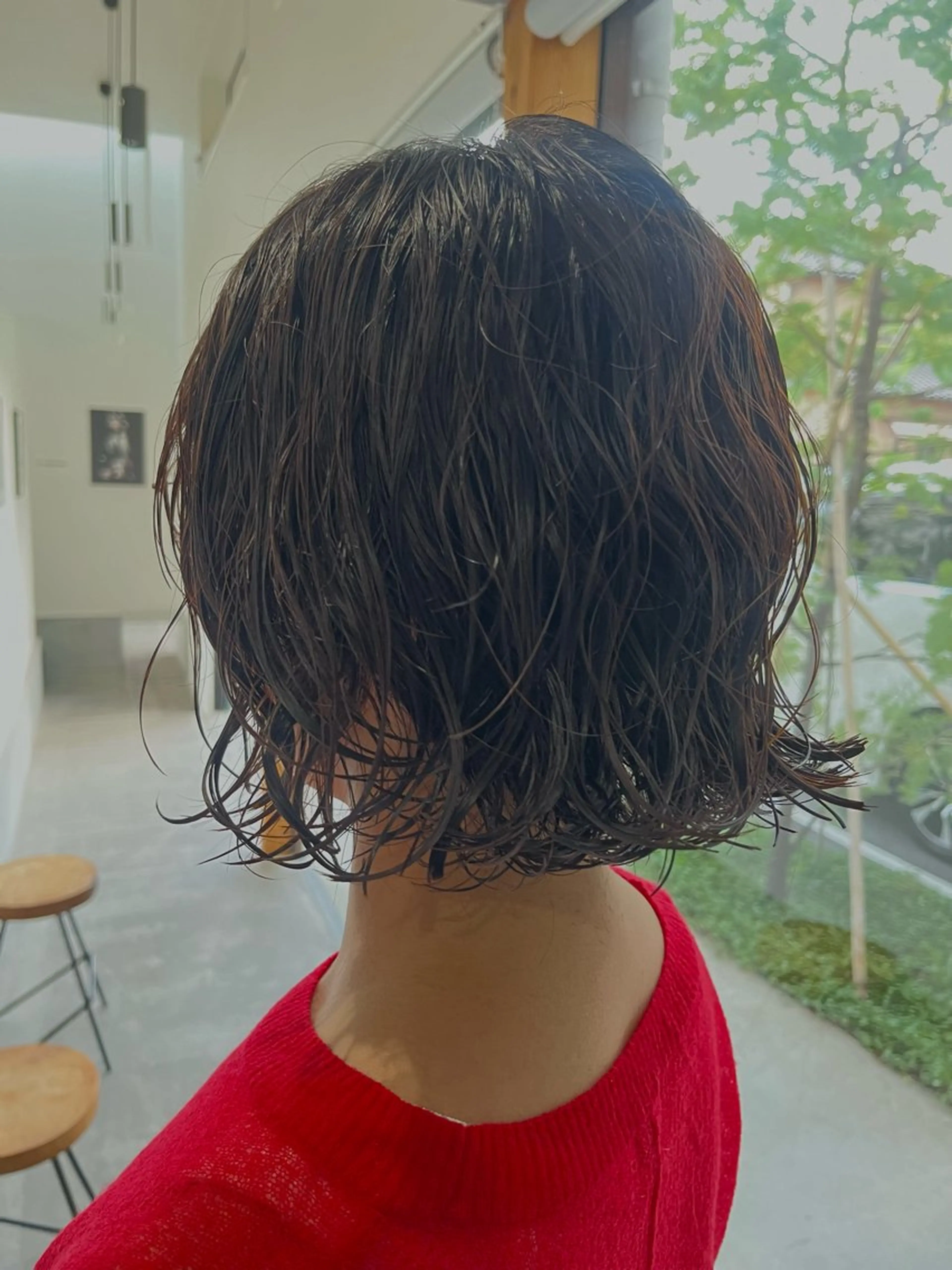 ミディアム パーマ ミディアムパーマ ボブ ストレートパーマ カット パーマ 揚村 武斗のヘアスタイル