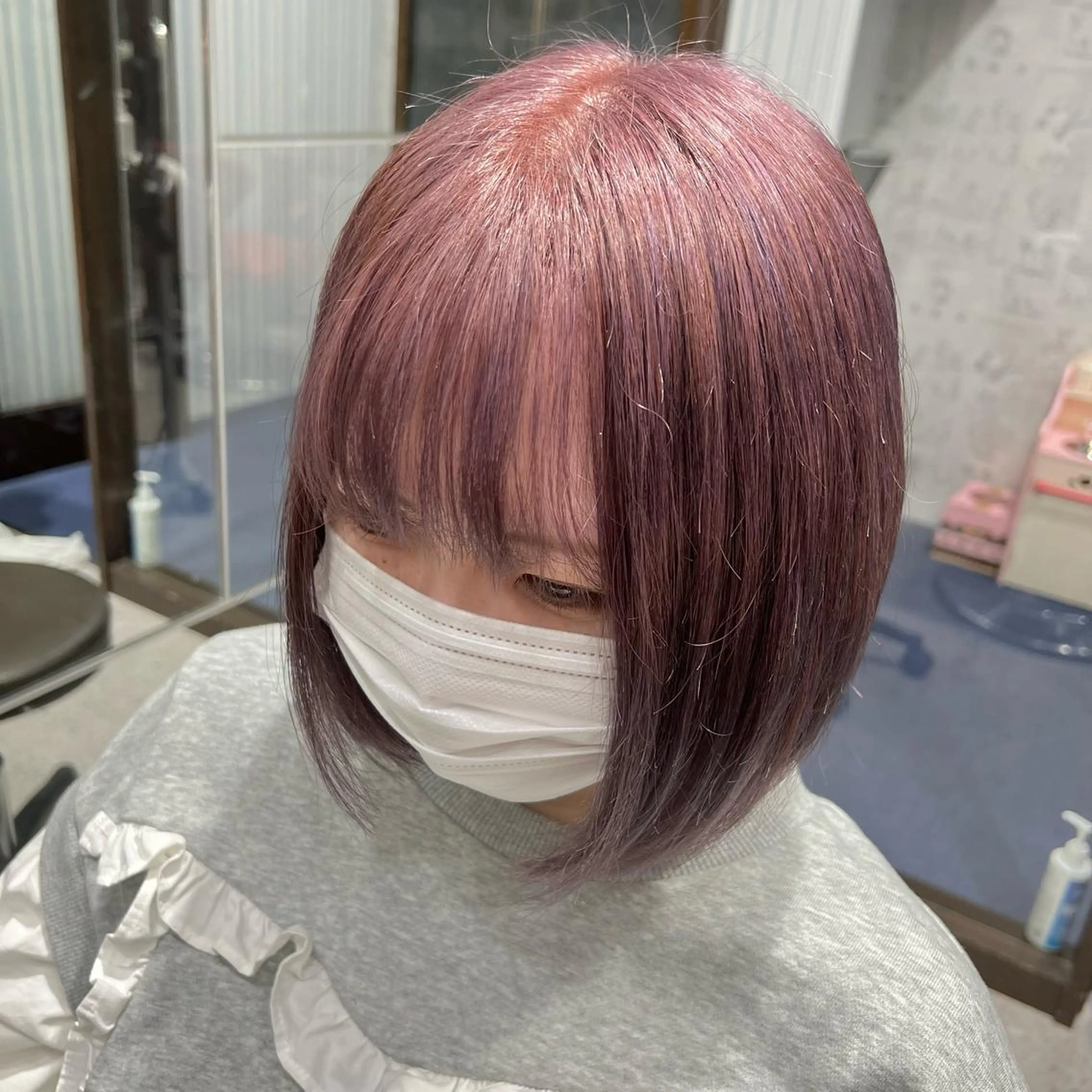 ショート カラー ラベンダーカラー ピンクカラー ピンクラベンダー カット ヘアカラー stylist 🐶内藤 成香のヘアスタイル
