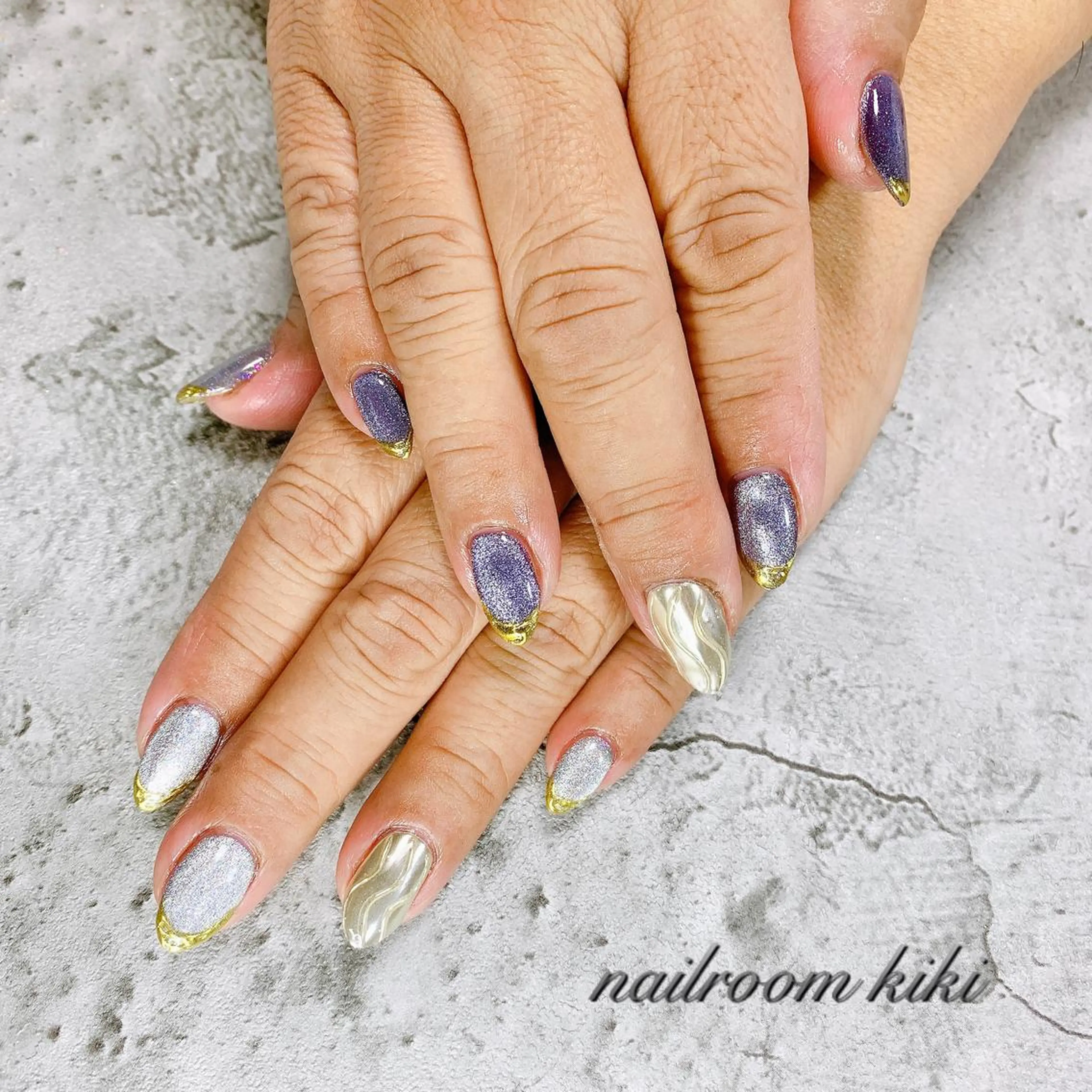 ネイル マグネットネイル ミラーネイル Salon de kiki所属・Salonde kikiのネイルデザイン