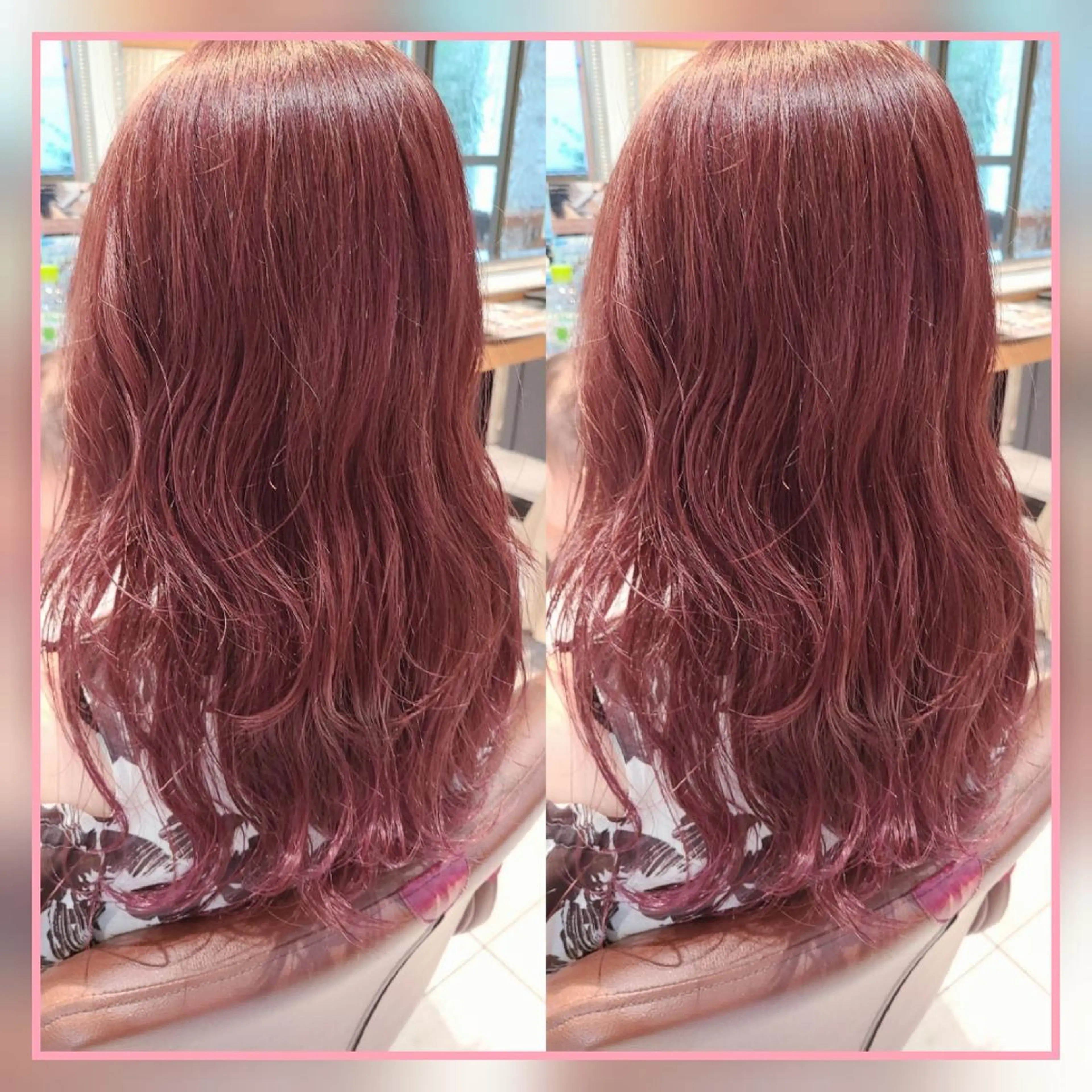 ロング カラー 透明感カラー オレンジ ピンクカラー バイオレットカラー [Lil by  JIL BLAN]所属・田中 孝征のヘアスタイル