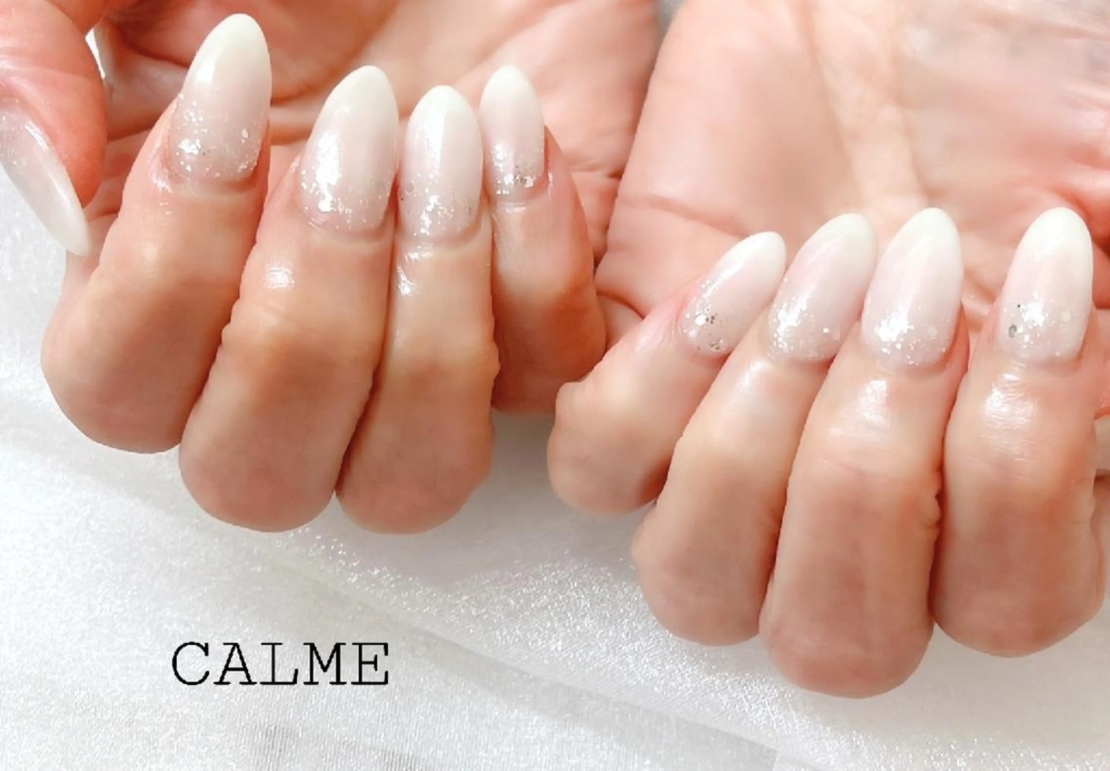 ネイル ラメ(グリッター) ハンドネイル CALME ♡のネイルデザイン