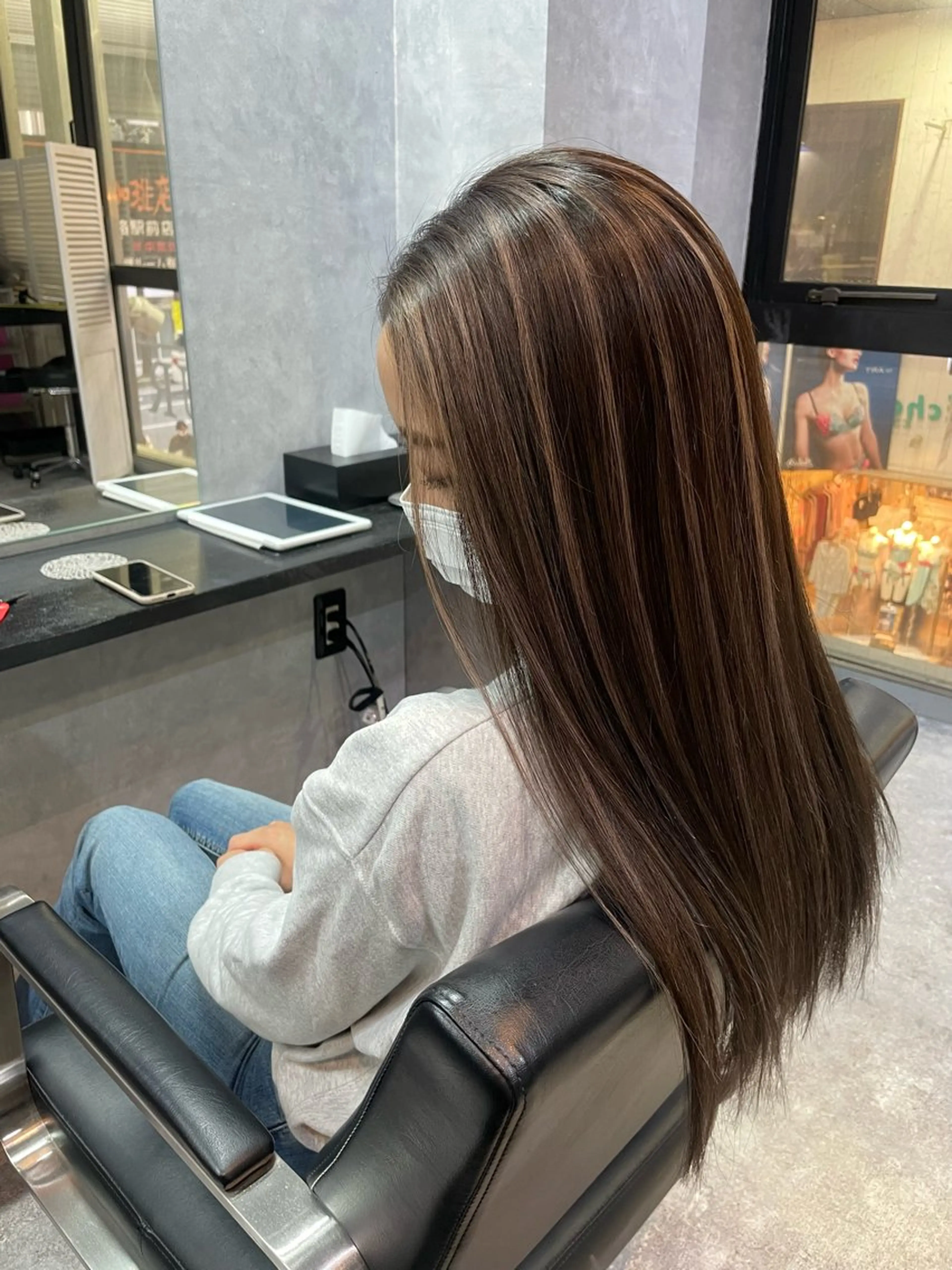 ロング ミストバング ハイライト 髪質改善 ヨシンモリ 韓国風ヘア HAIR SMILE COEURのその他イメージ