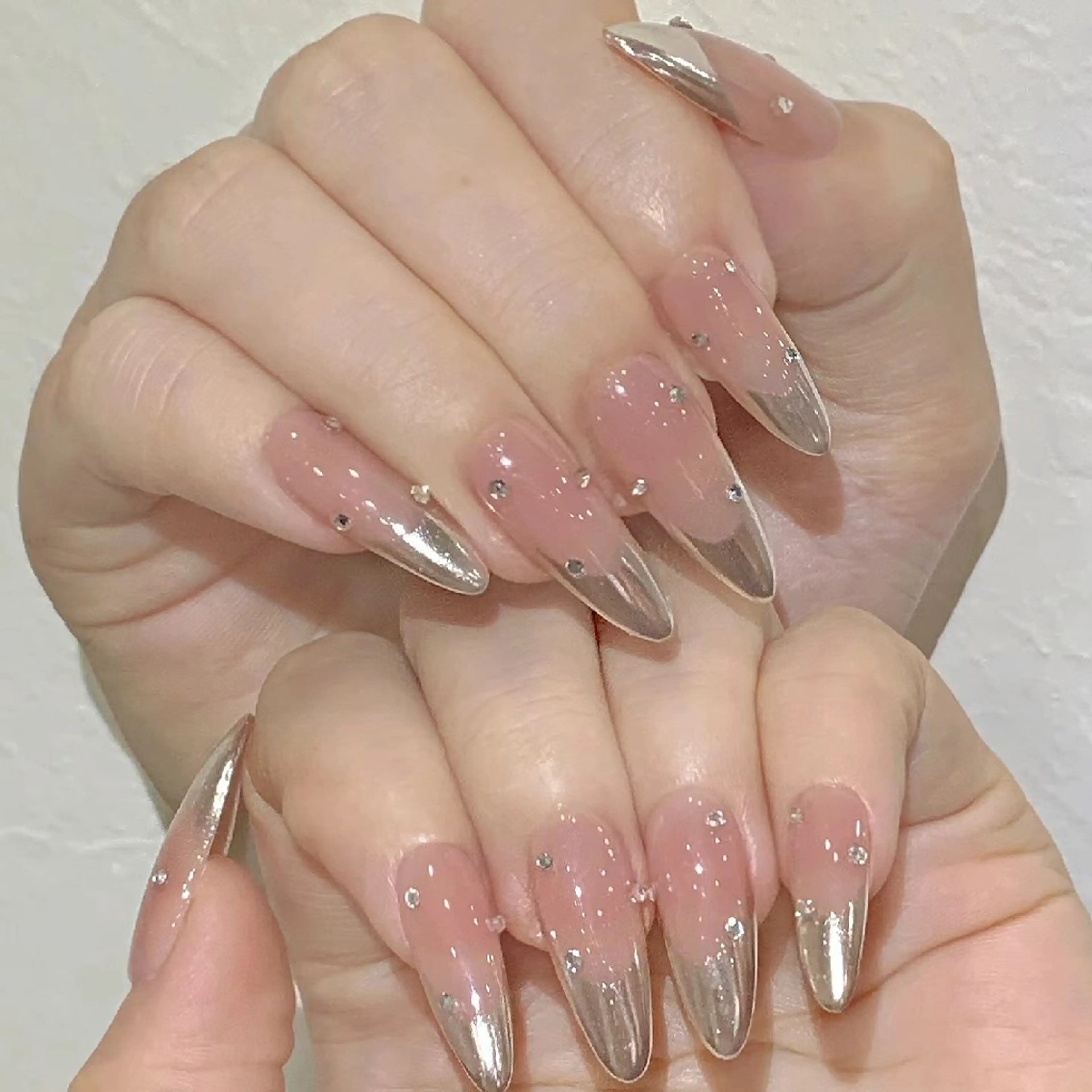 ネイル ハンドネイル ネイリストゆか💅 長さだし、深爪矯正のネイルデザイン