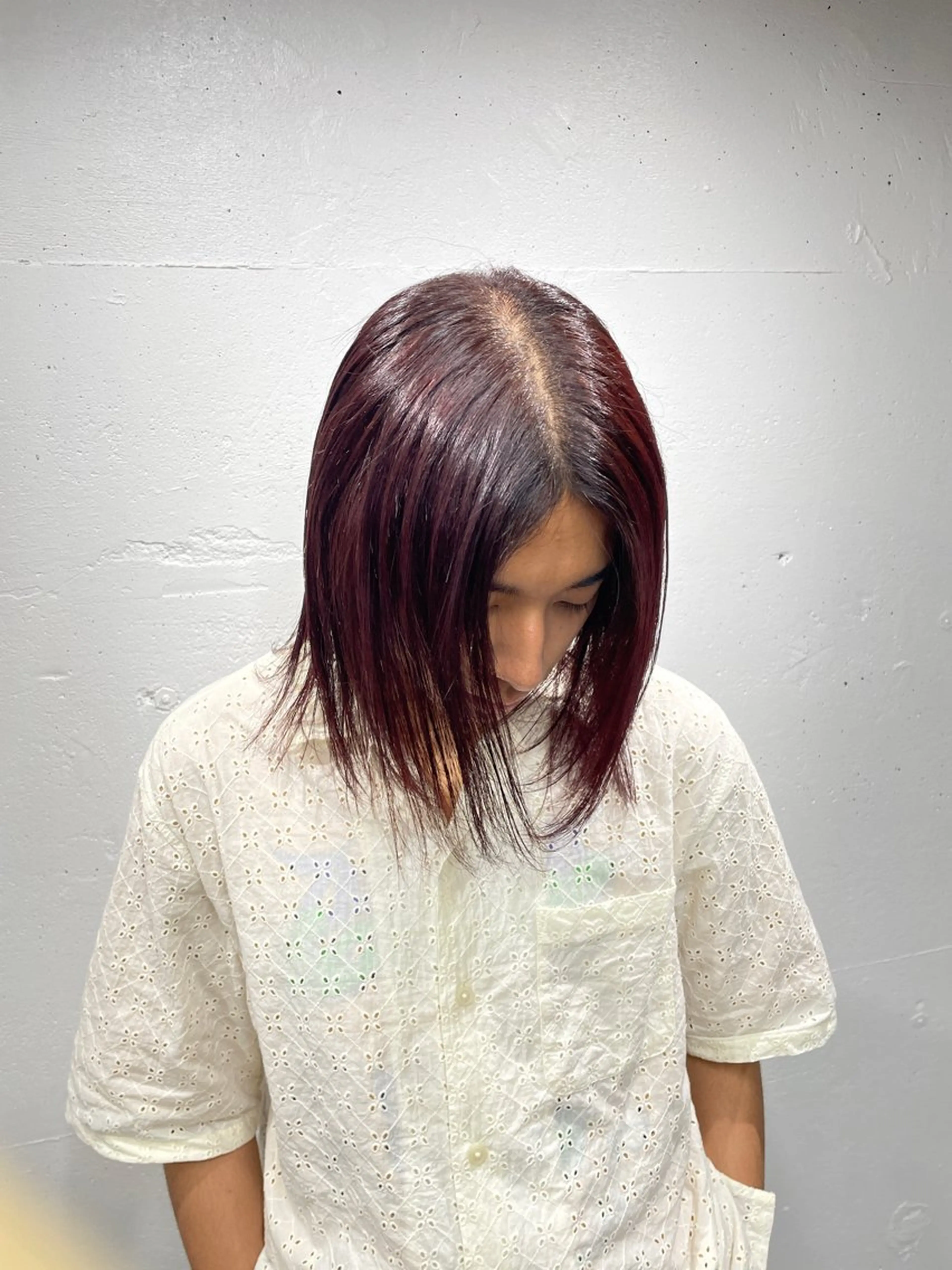 カラー メンズ メンズブリーチ ブリーチ ブリーチなしカラー レッドカラー ルカ/ レイヤーカット🍓のヘアスタイル