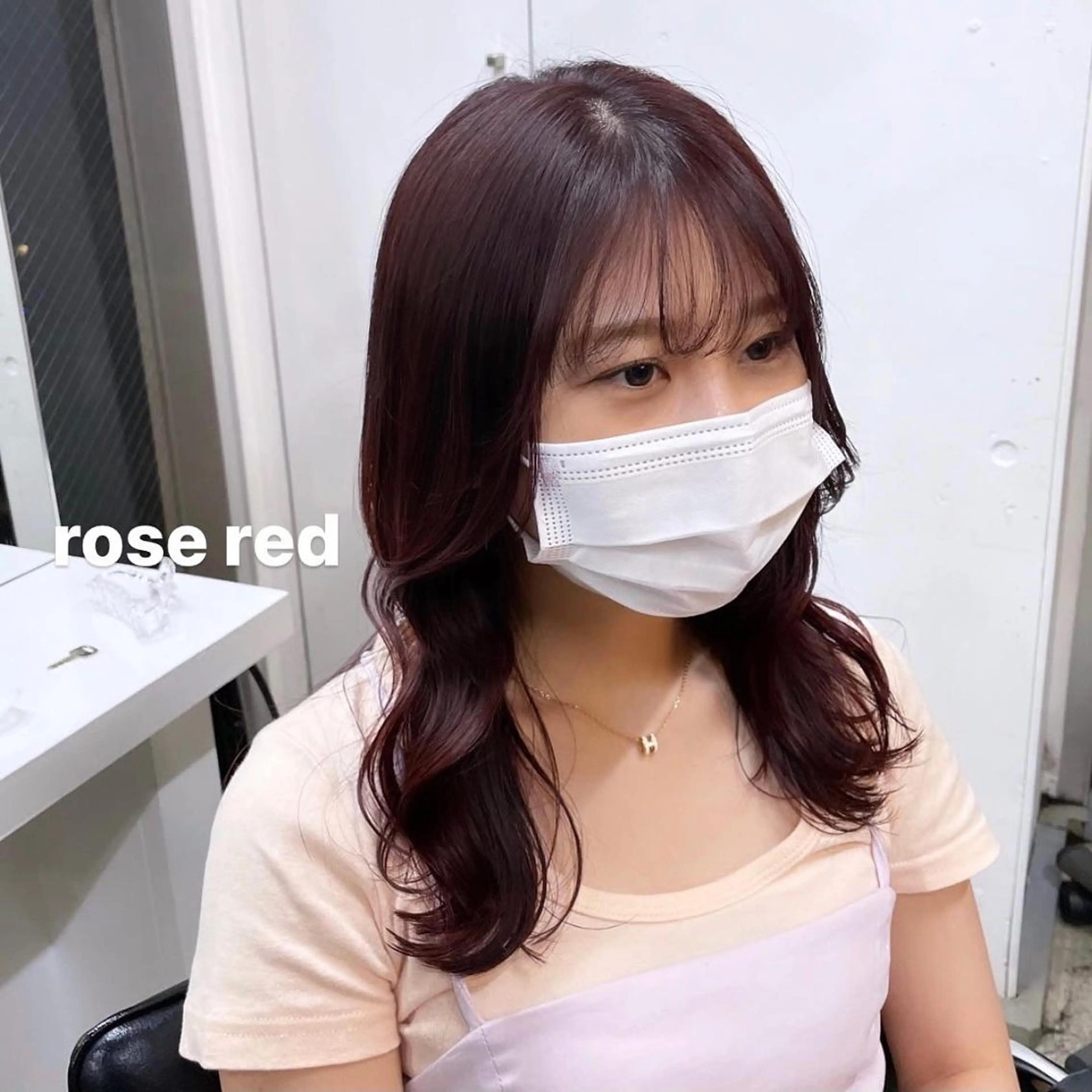 セミロング カラー fifth所属・センターパート／マッ シュ／パーマ　あさみのヘアスタイル