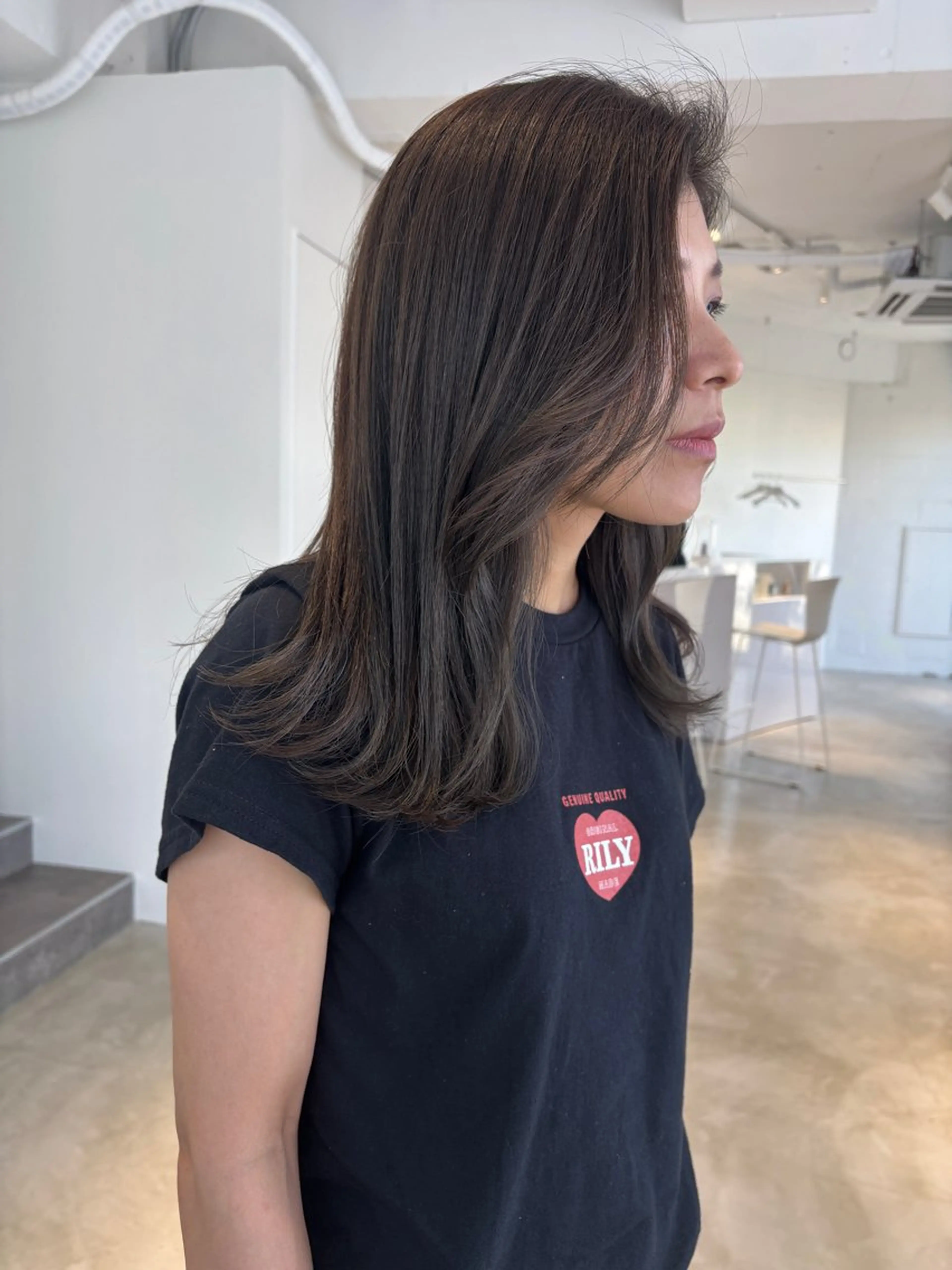 セミロング カラー グレージュ オリーブグレージュ オリーブグレー ヘアカラー トリートメント 薬院浄水通/ショート /ボブ/rukaのヘアスタイル