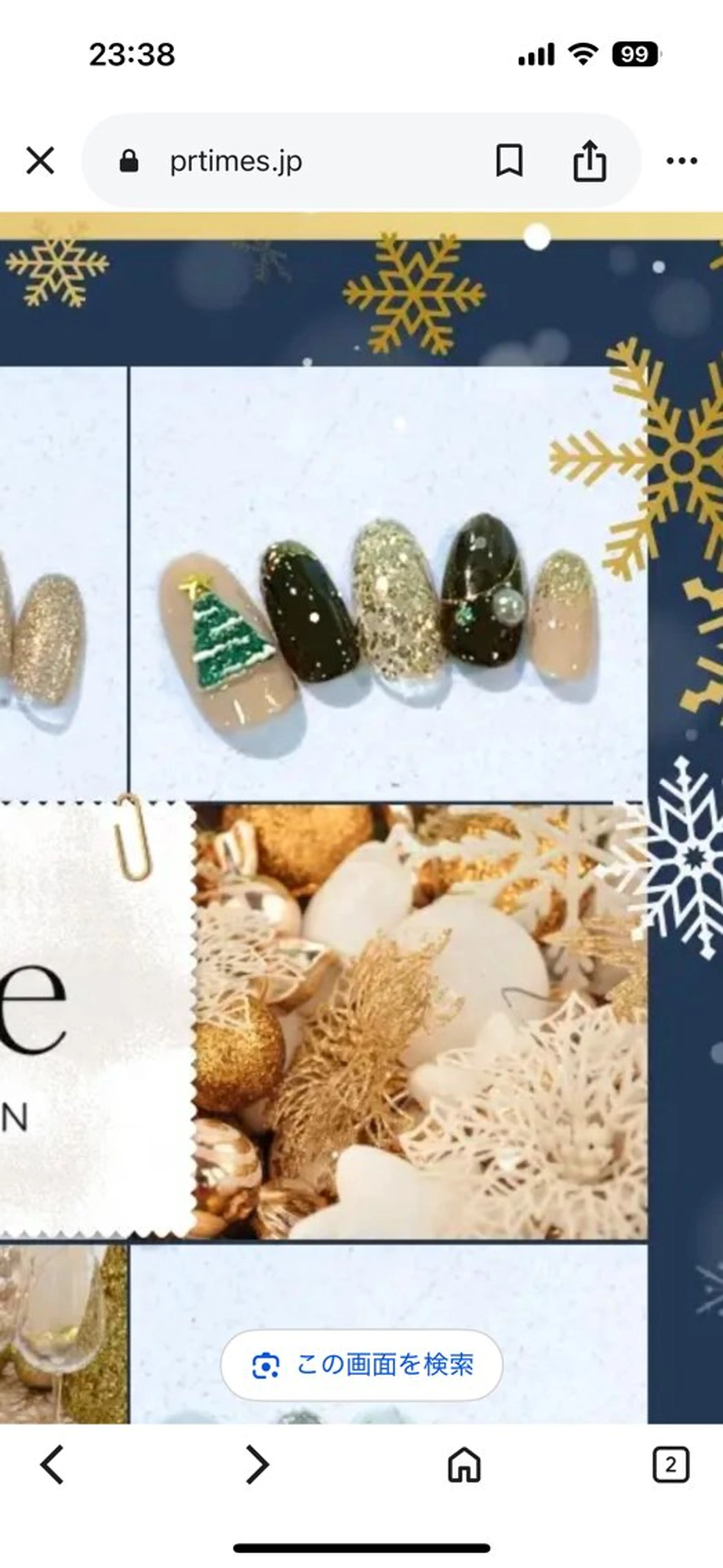 ネイル アートネイル 冬ネイル クリスマス Shadow ネイル所属・Shadow nailのネイルデザイン