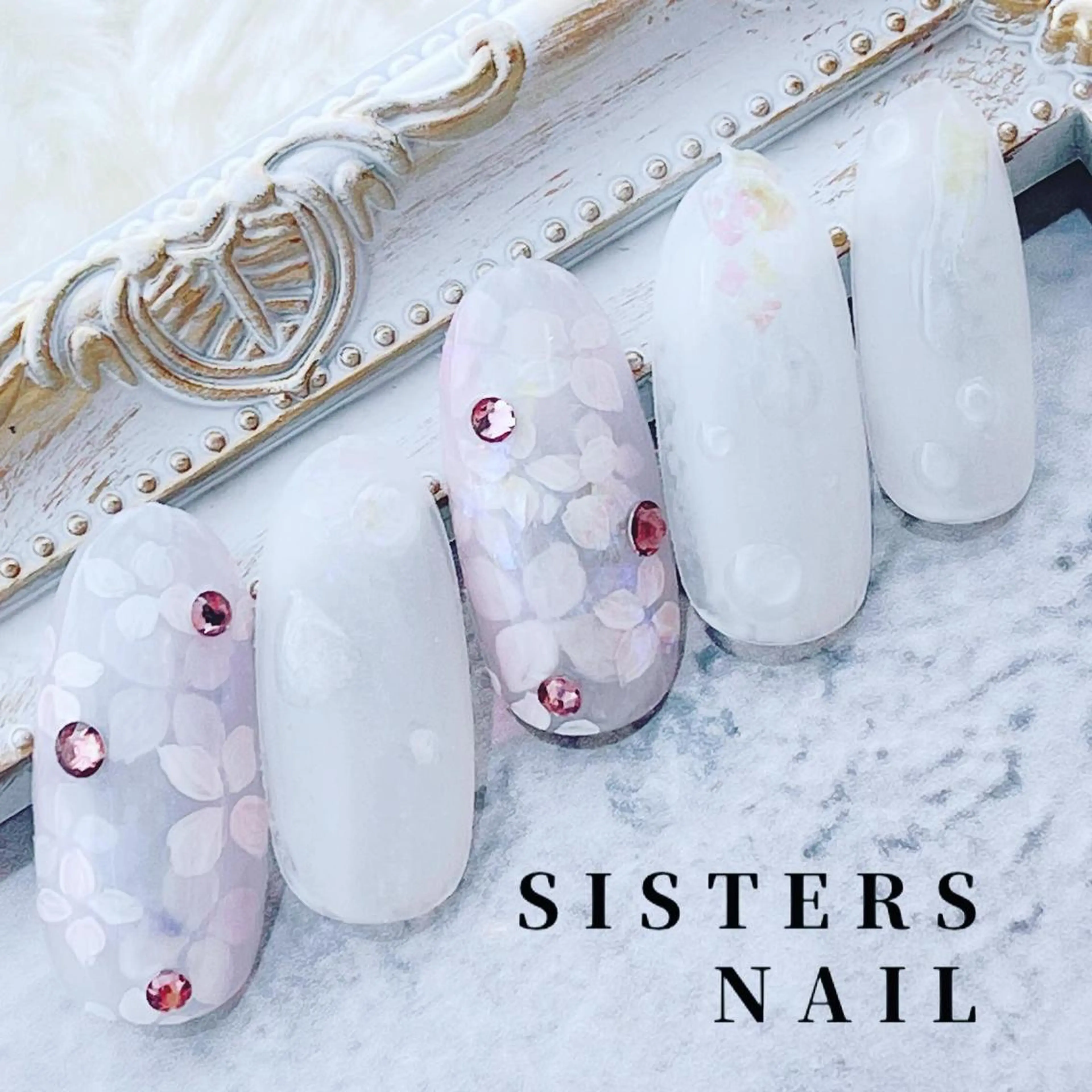 ネイル アートネイル フラワーネイル マットネイル 春ネイル 夏ネイル sisters nail.fのネイルデザイン