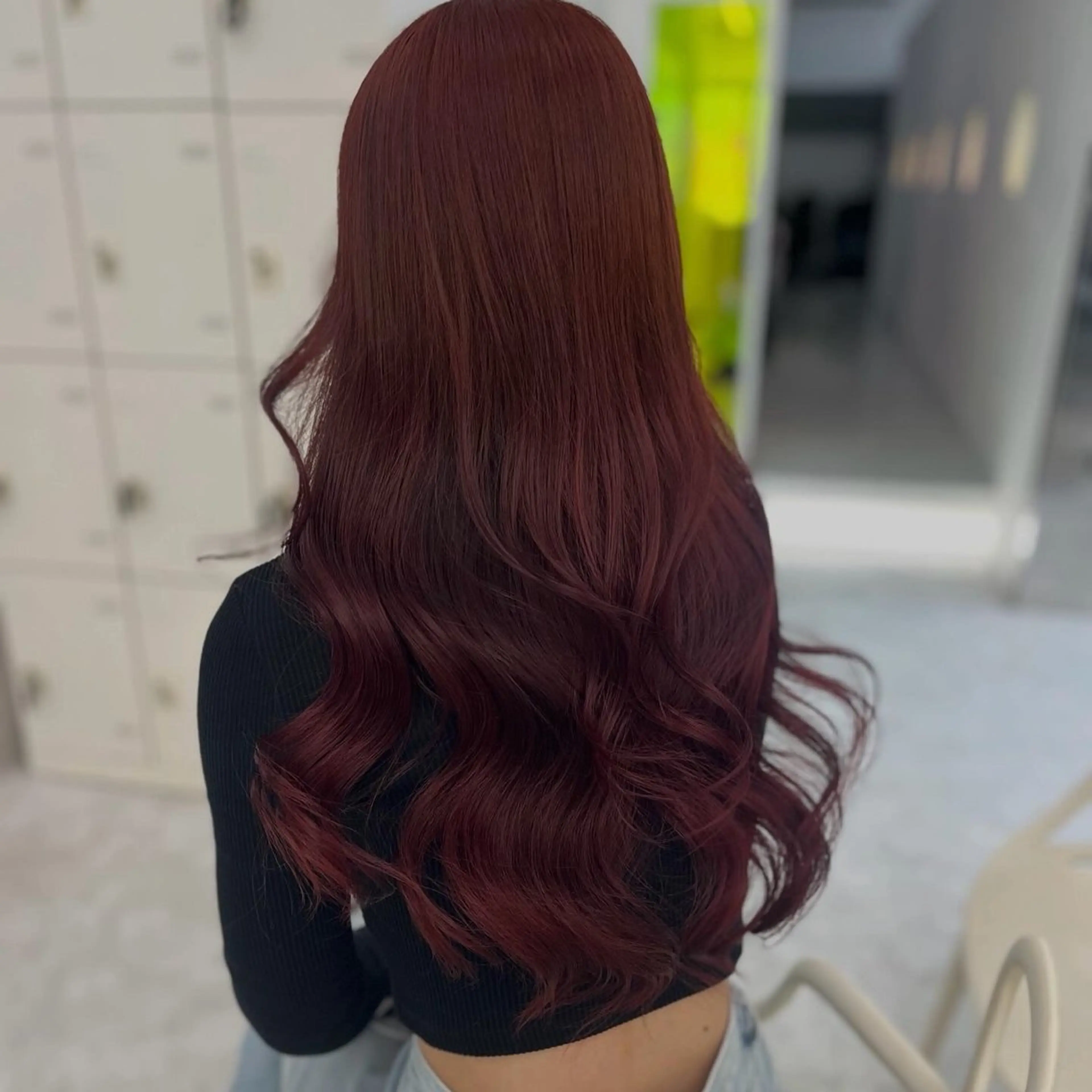 ロング カット ヘアカラー トリートメント ヘアセット 💗韓国暖色ヘア NO.1💗🪽のヘアスタイル
