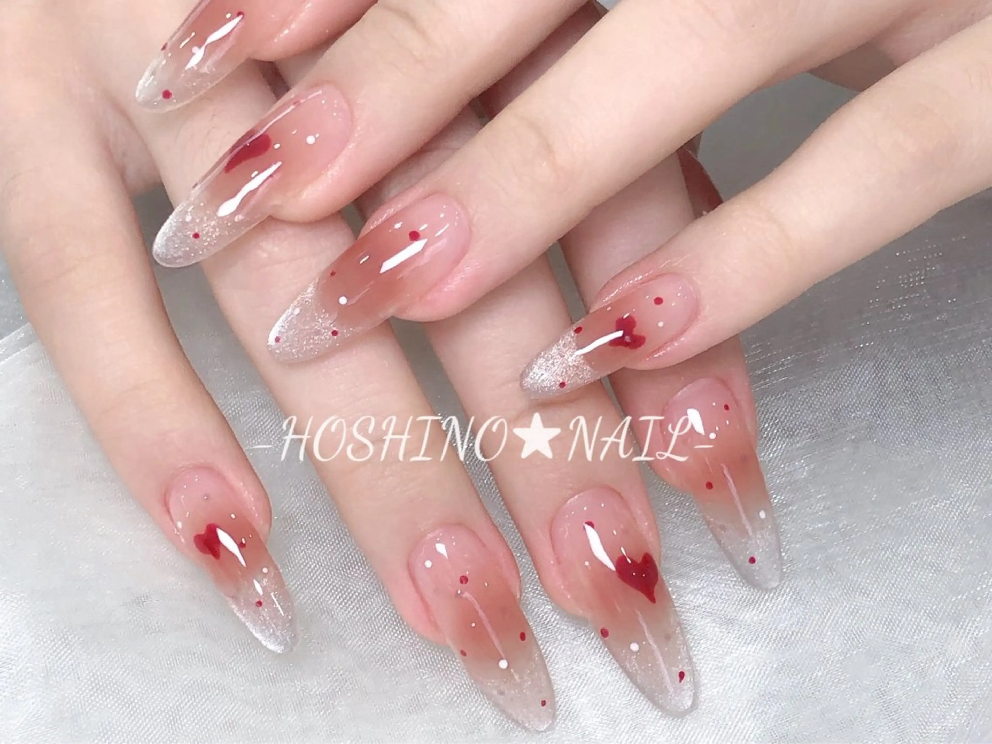 ネイル オーロラネイル チークネイル ドット フットネイル フレンチネイル ハンドネイル ★HOSHINO NAIL★新宿店のネイルデザイン