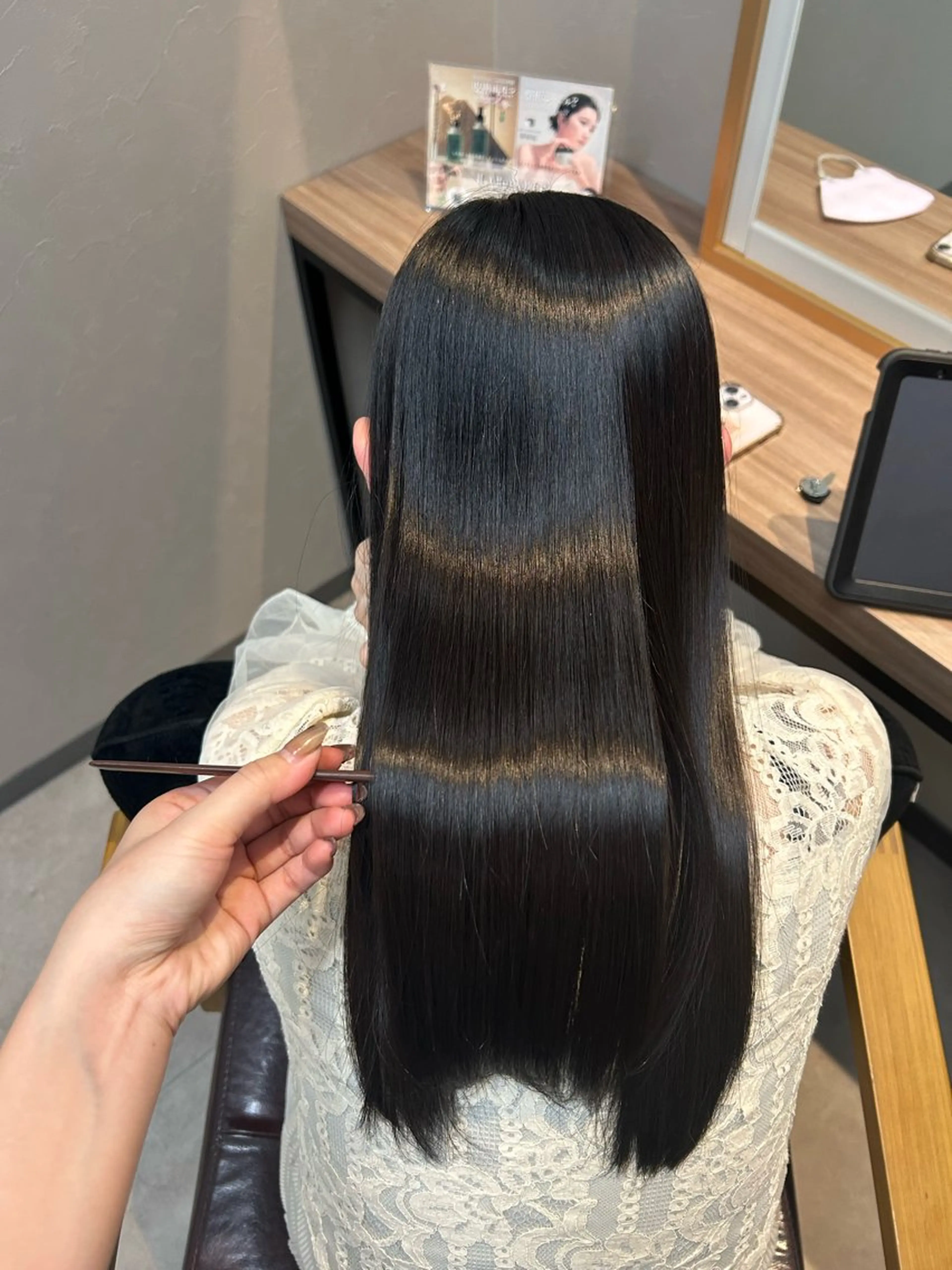 ロング カラー 黒髪 髪質改善 柔らかカラー🫧/ 艶髪✨/ririkaのヘアスタイル
