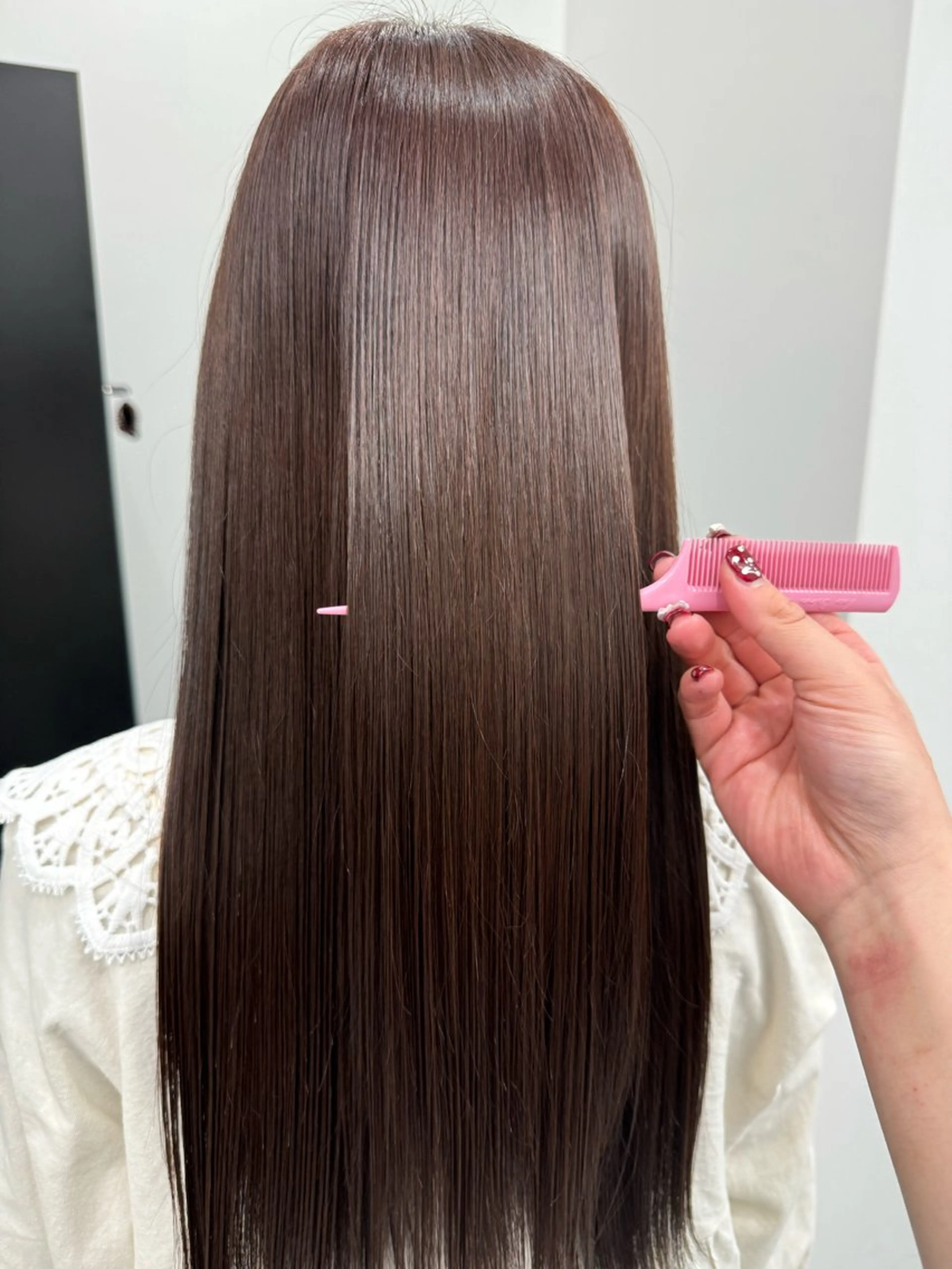 ロング カラー 𝘀𝗮𝗲/柏の葉 / パーマモデルのヘアスタイル