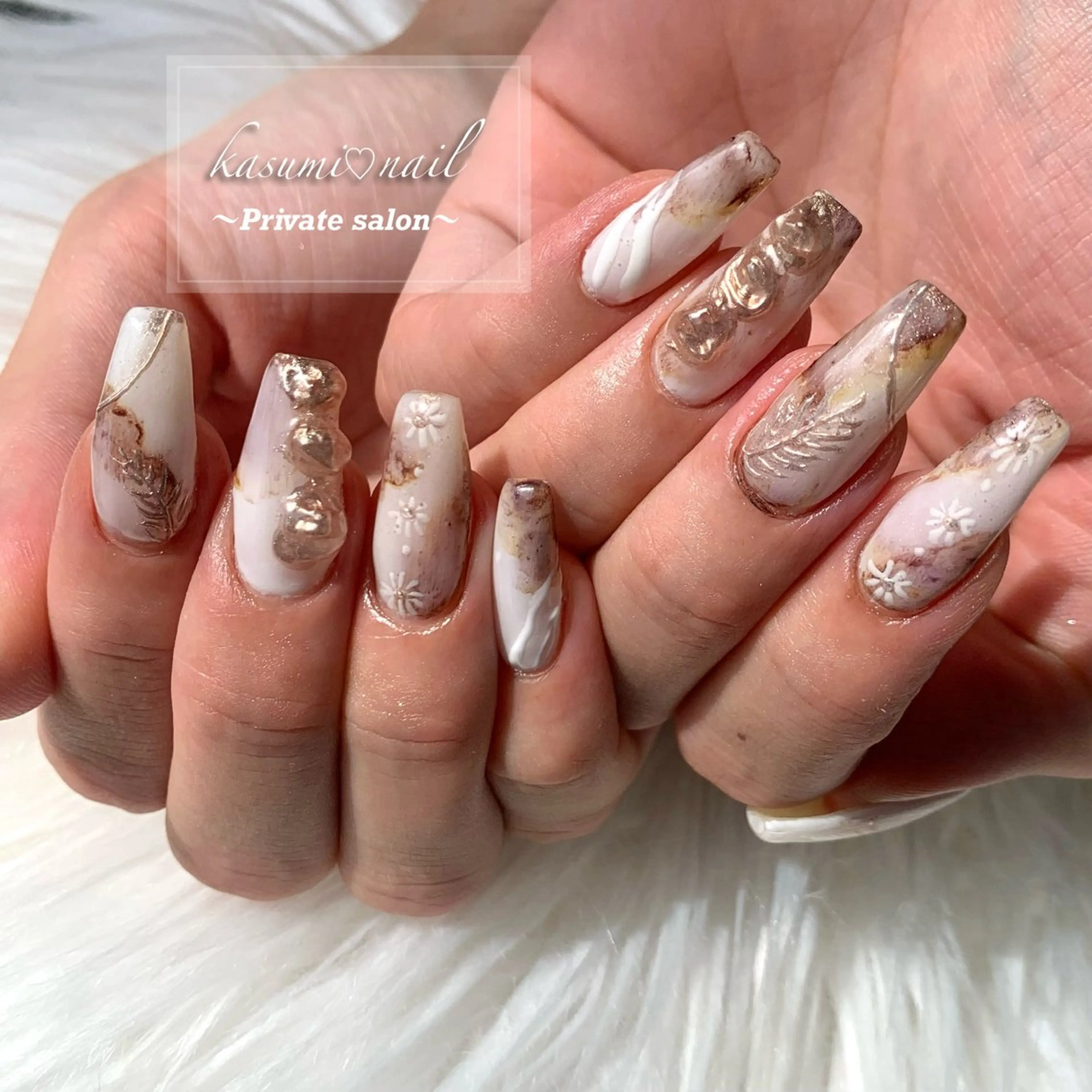ネイル 大理石ネイル(マーブル) ニュアンスネイル KASUMI♡ Nailのネイルデザイン