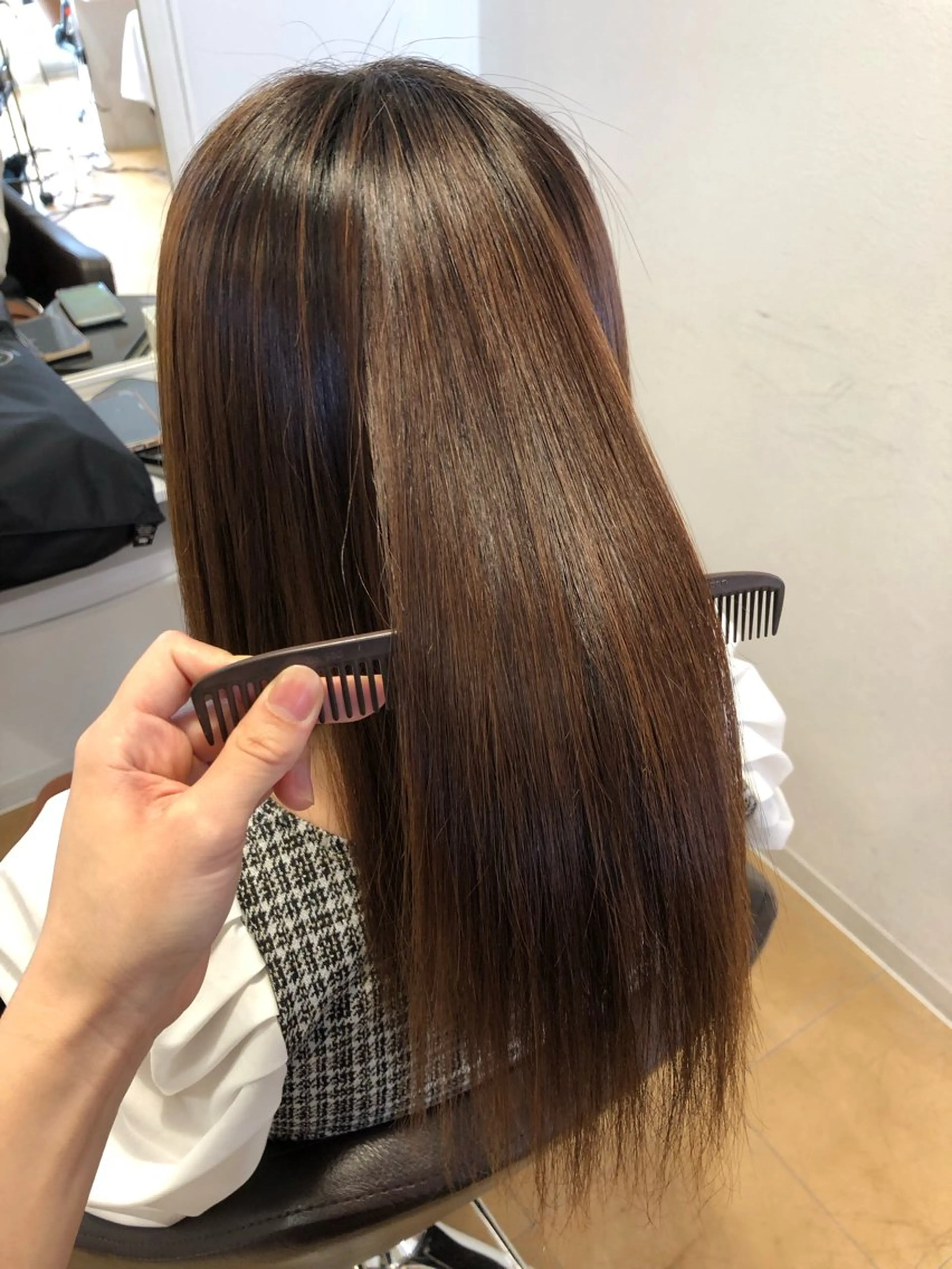 パーマ 縮毛矯正 今中 紗英のヘアスタイル