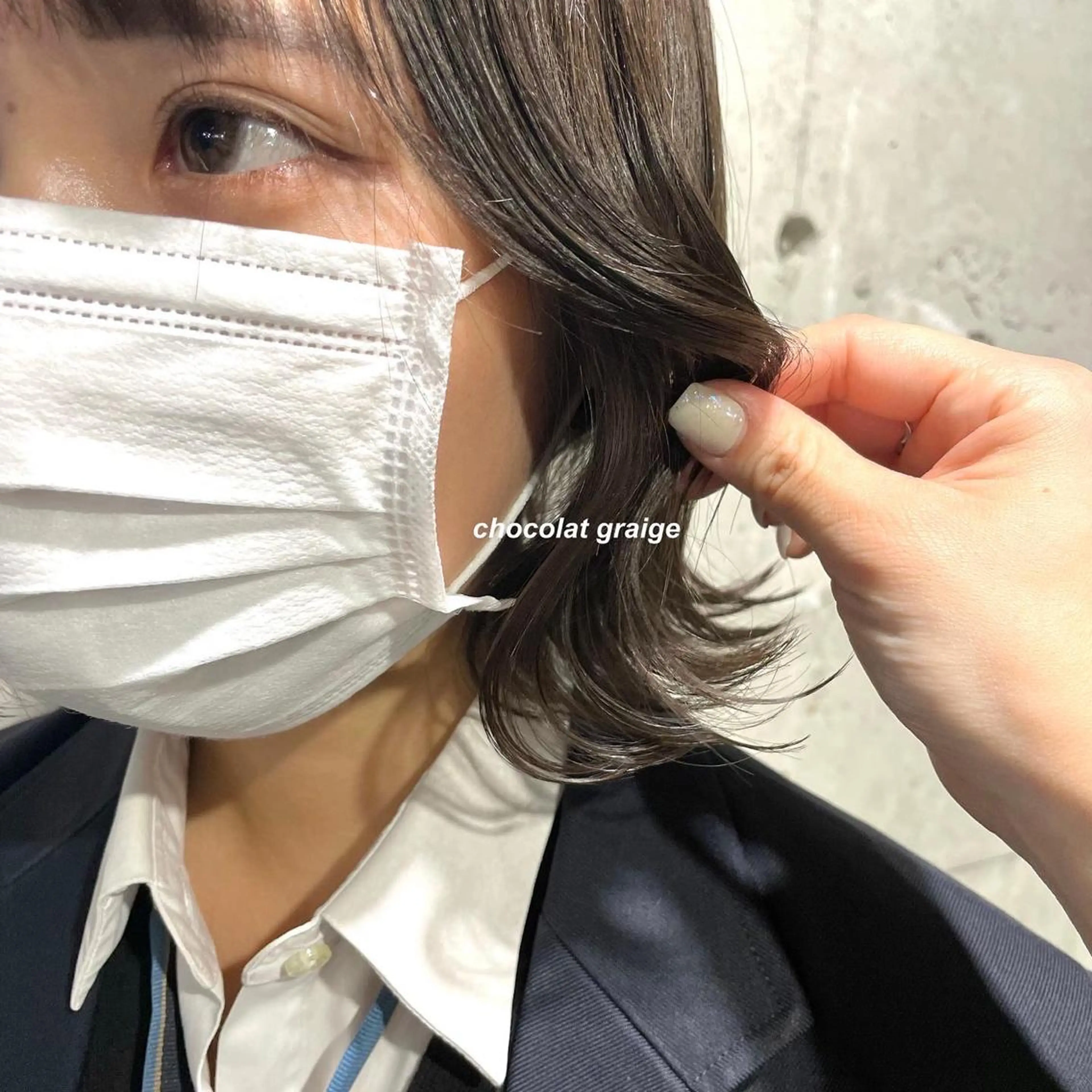 ミディアム カラー ヘアカラー トリートメント ヘッドスパ Qin shaire salon 原宿店所属・レイヤーカット 韓国ヘアayameのヘアスタイル