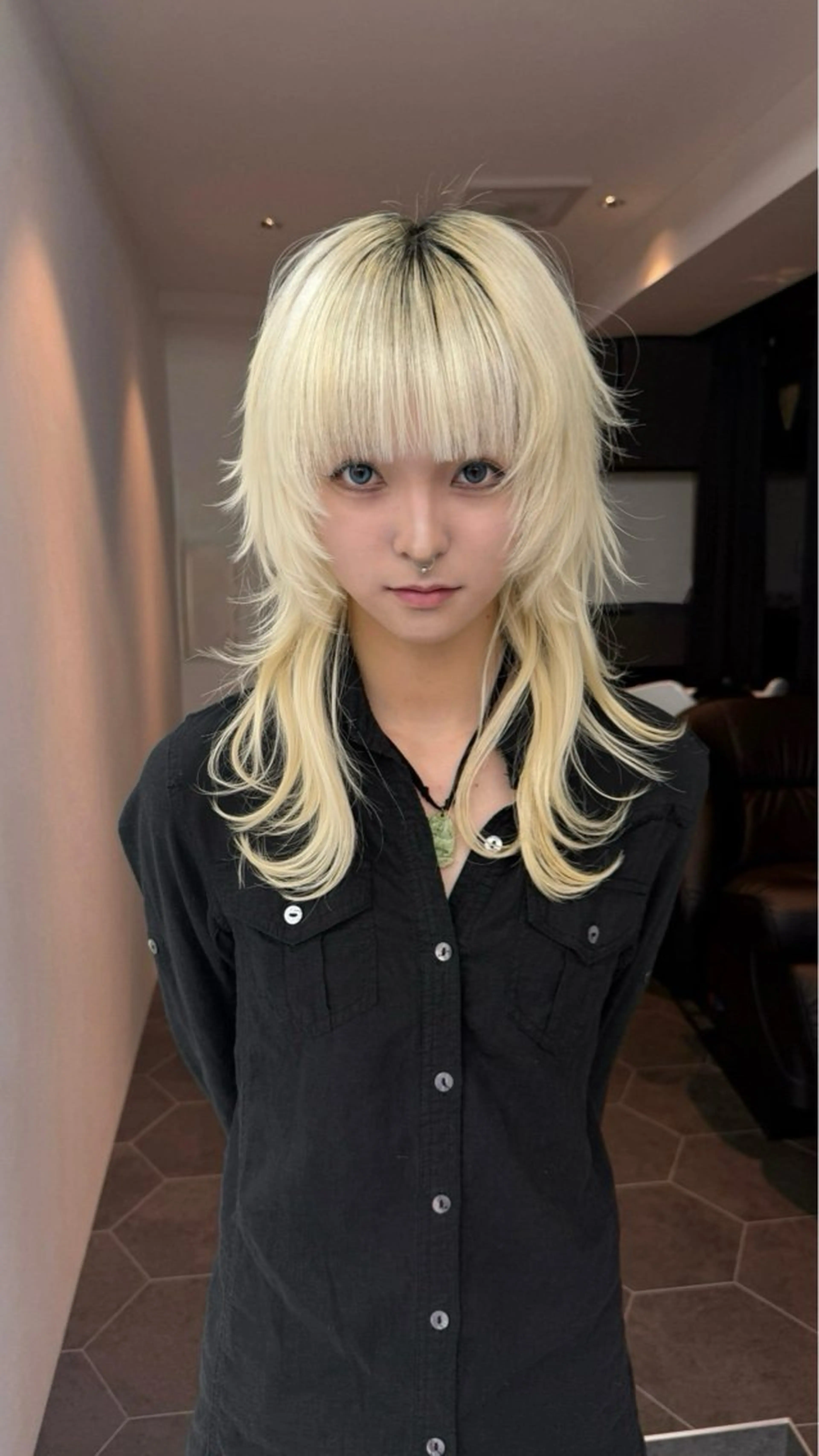 ロング ハッシュカット カット レイヤー/ハッシュ カット【春道】のヘアスタイル