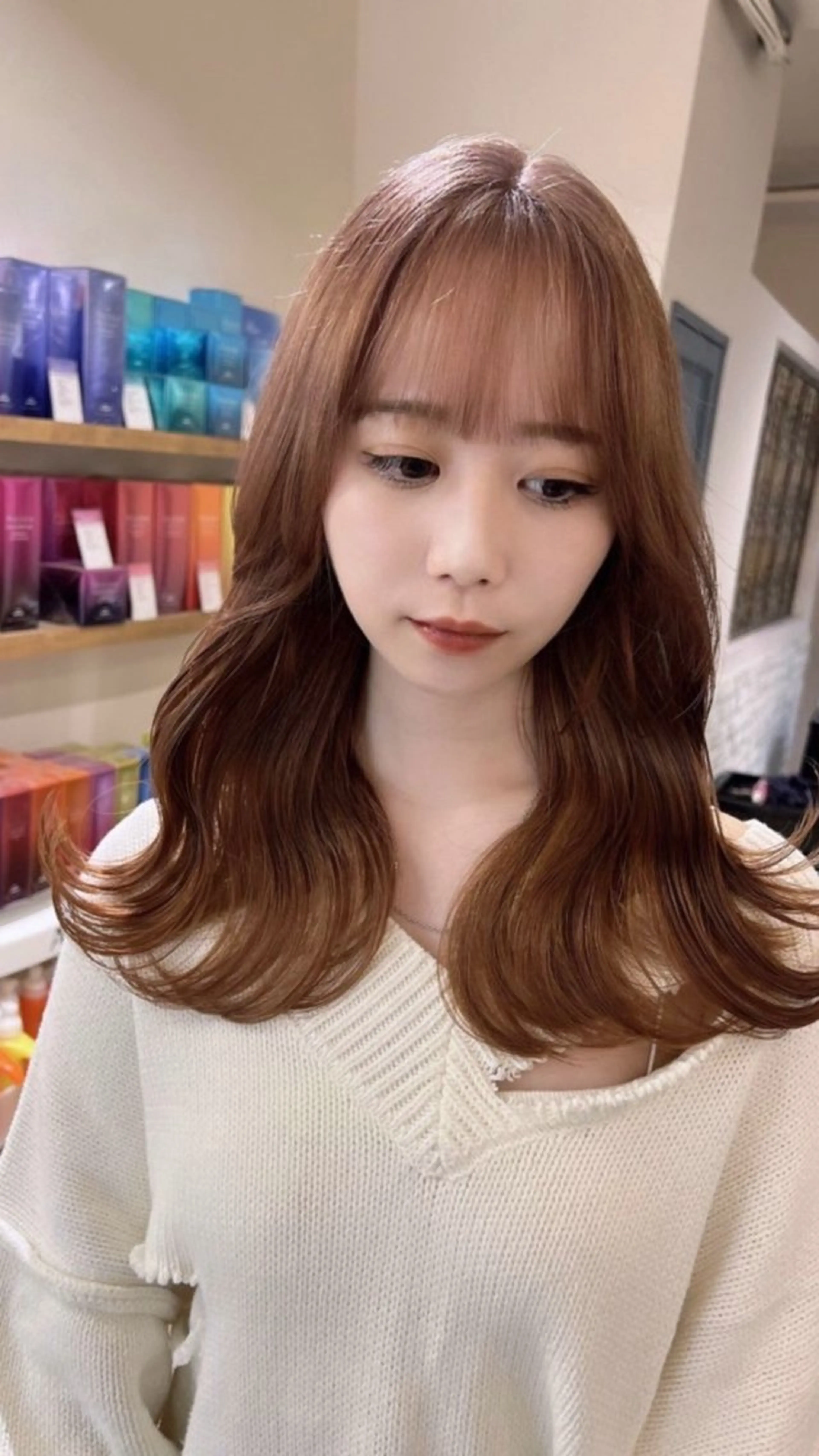 ロング カラー 髪質改善×韓国 レイヤー ひかるのヘアスタイル