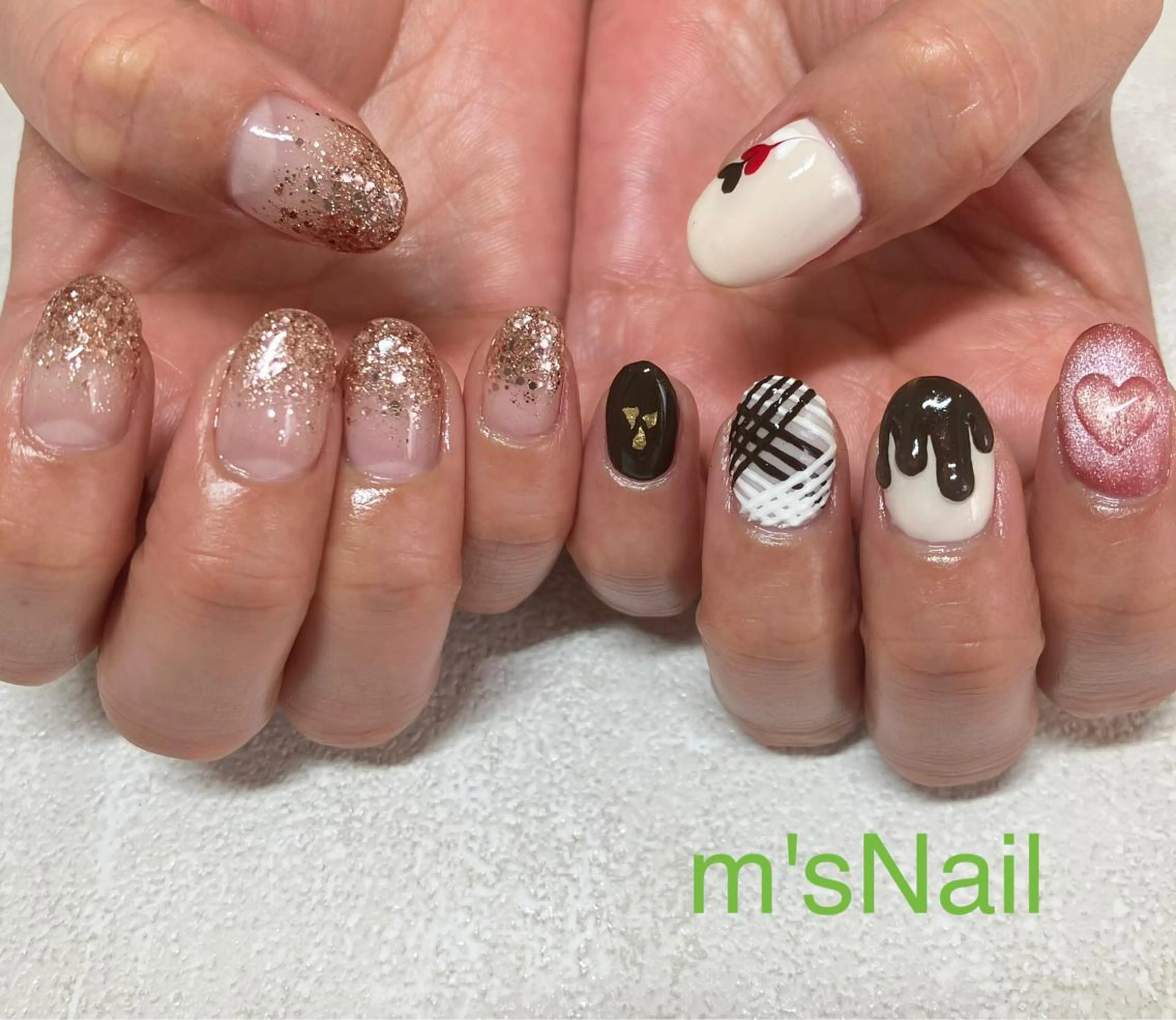 ネイル バレンタイン m'sNail 福岡西区 ネイルのネイルデザイン